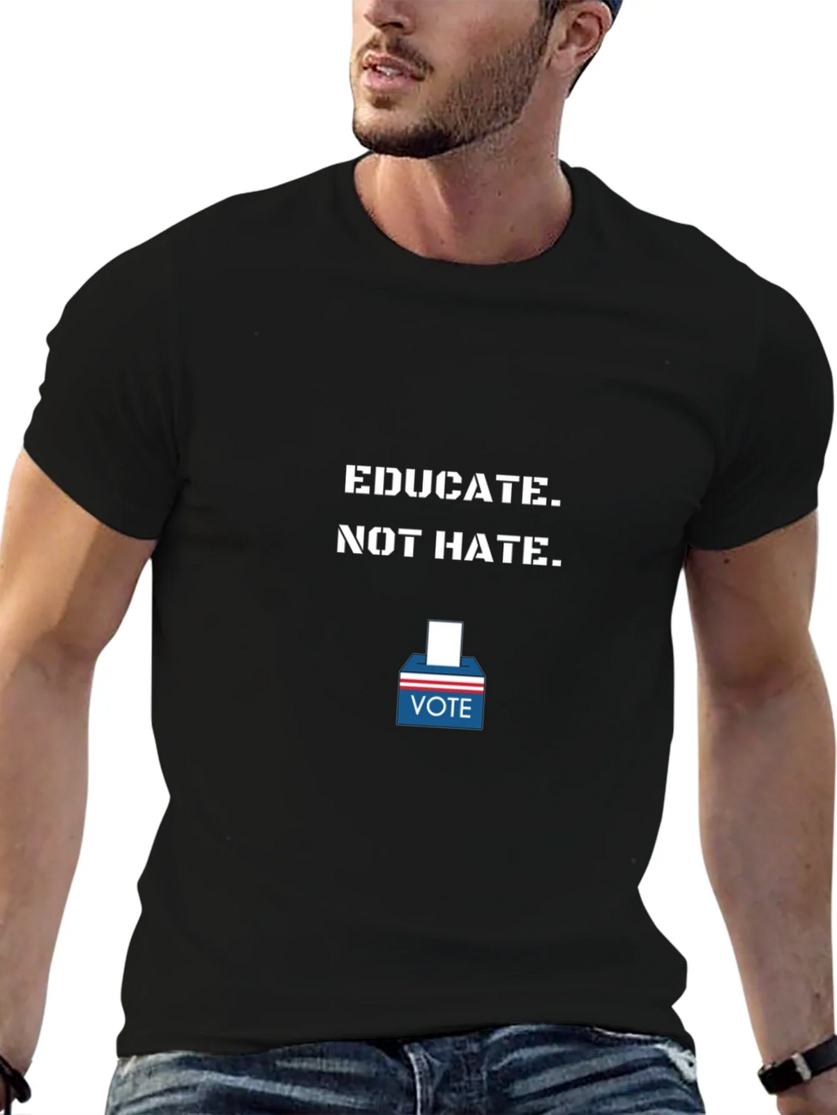 Educate Not Hate - Vote T-Shirt product image 6
