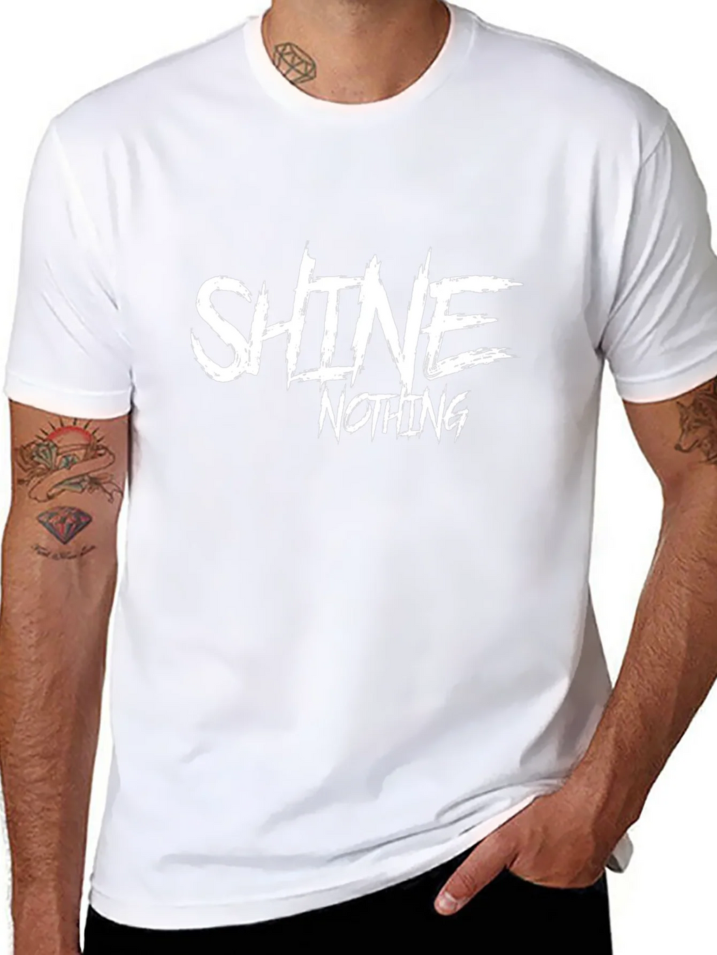 Shine Nothing Graphic Print Black T-Shirt product image 7