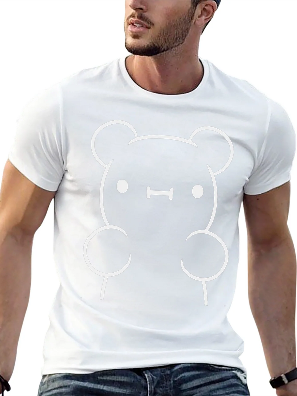Cute Bear Graphic Tee - Black product image 8