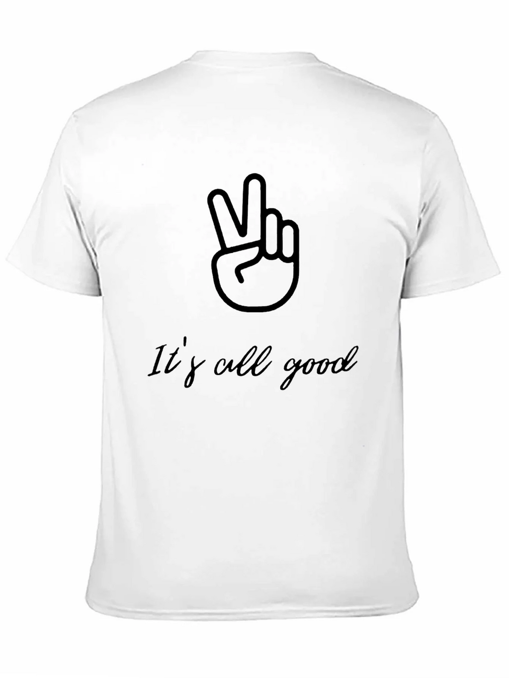 Its All Good Mens Black T-Shirt Peace Sign product image 10