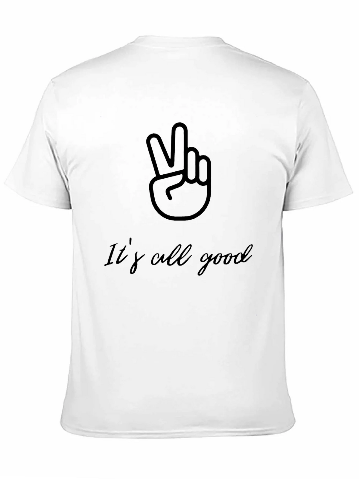 Its All Good Mens Black T-Shirt Peace Sign product image 10
