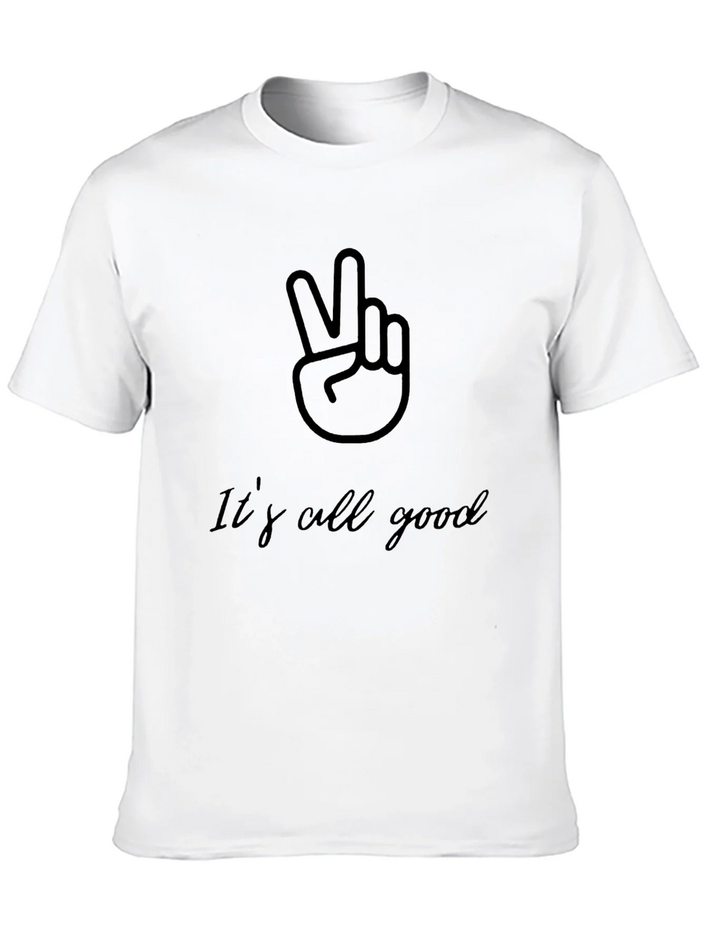 Its All Good Mens Black T-Shirt Peace Sign product image 9
