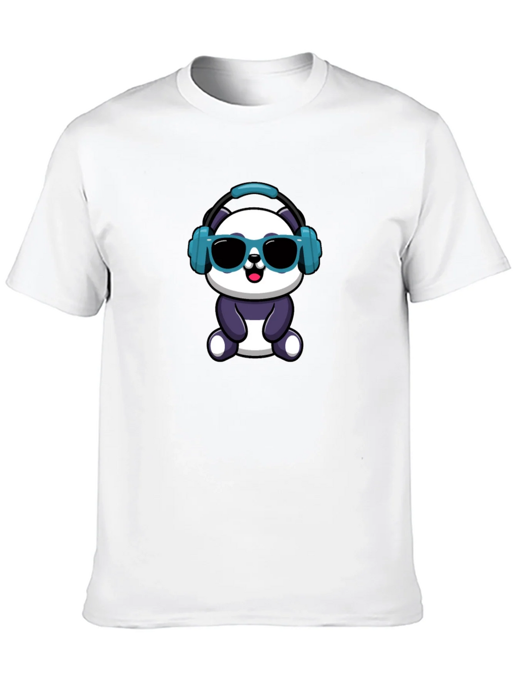 Cool Panda Graphic Tee - Black Cotton T-Shirt product image 9