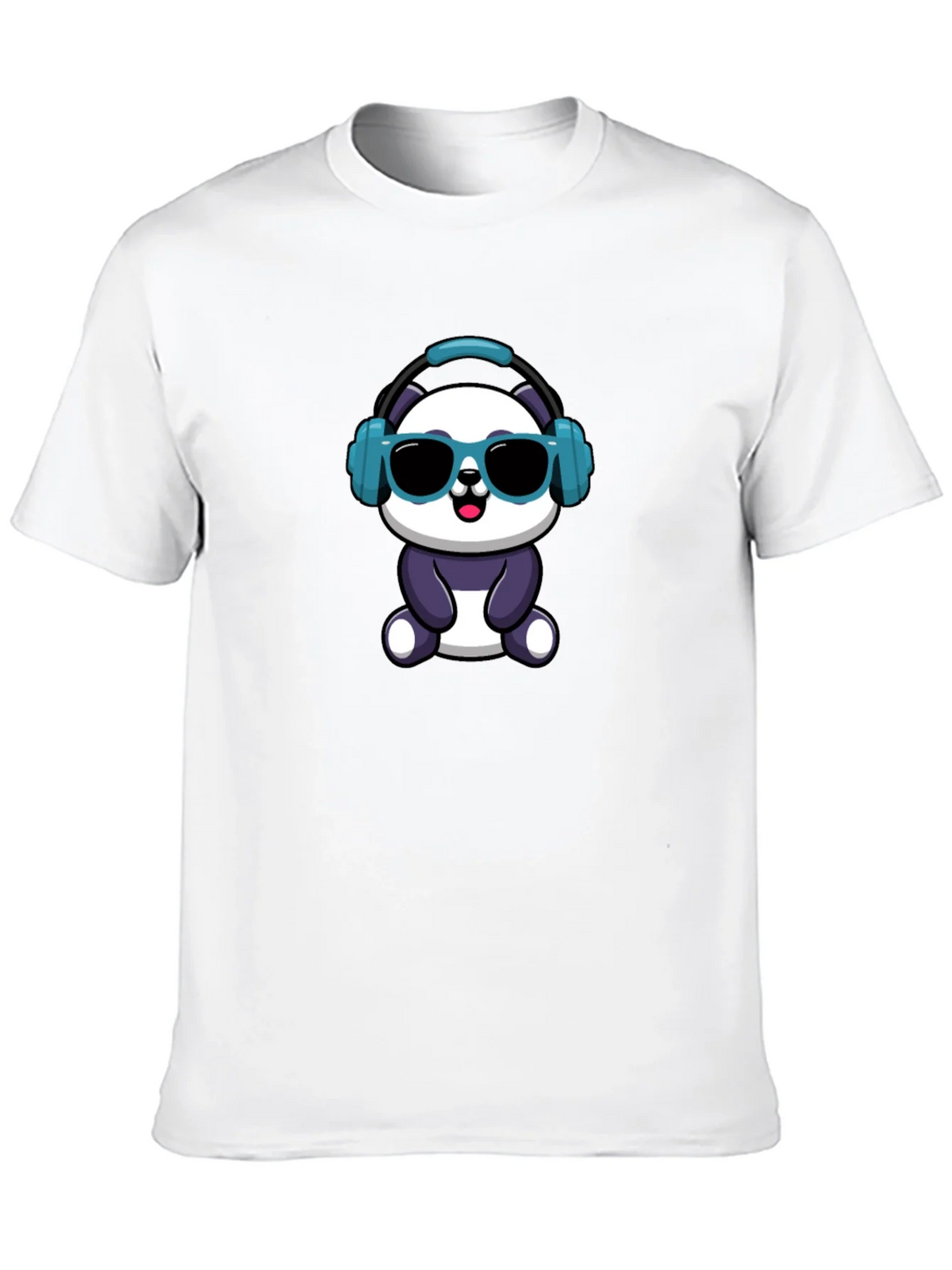 Cool Panda Graphic Tee - Black Cotton T-Shirt product image 9