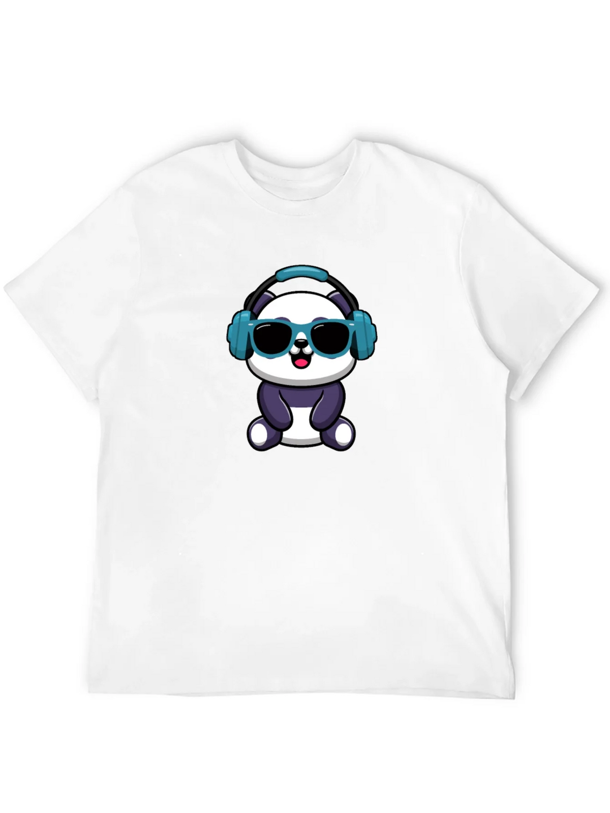 Cool Panda Graphic Tee - Black Cotton T-Shirt product image 11