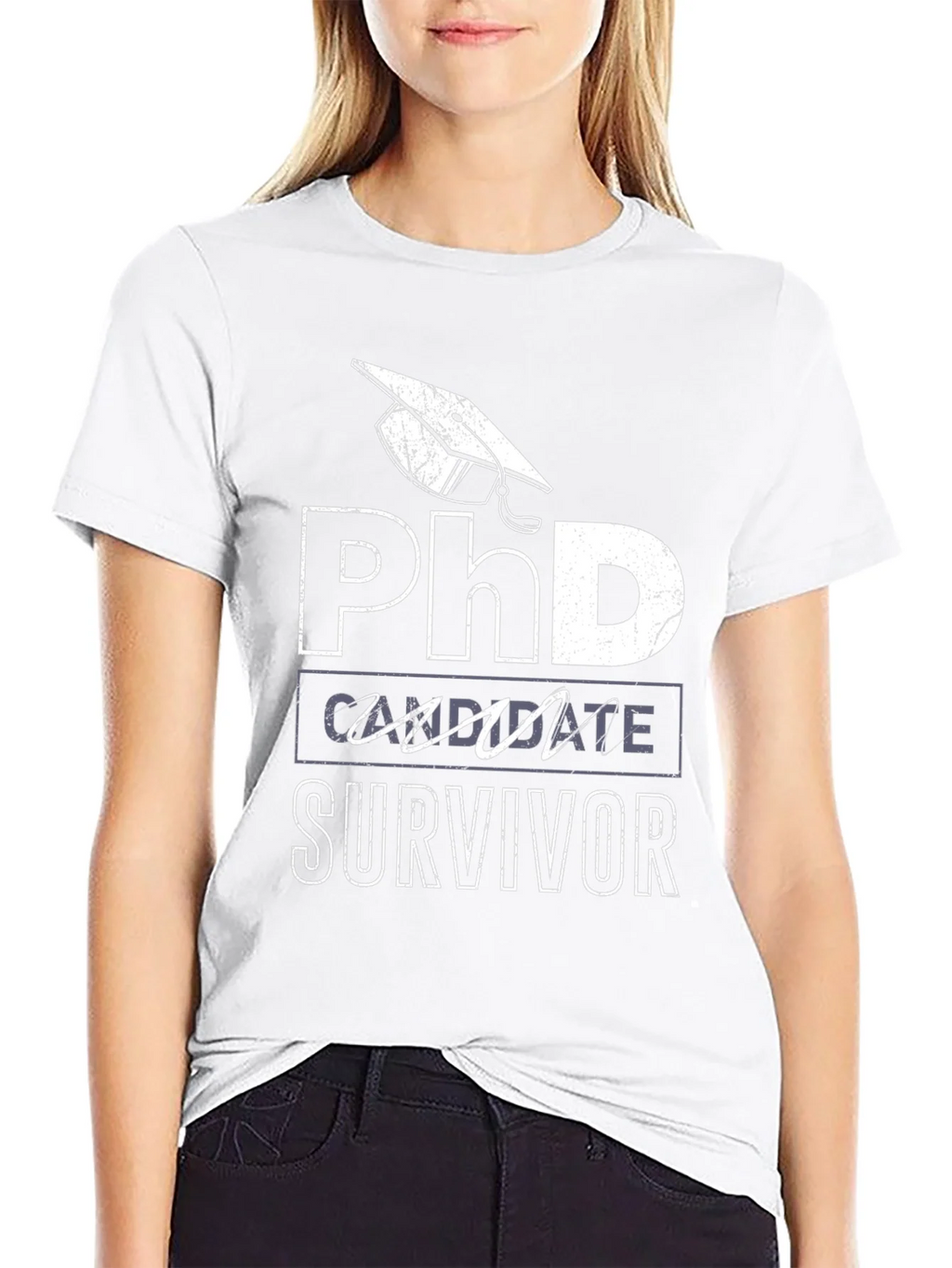 PhD Candidate Survivor Black T-Shirt product image 8