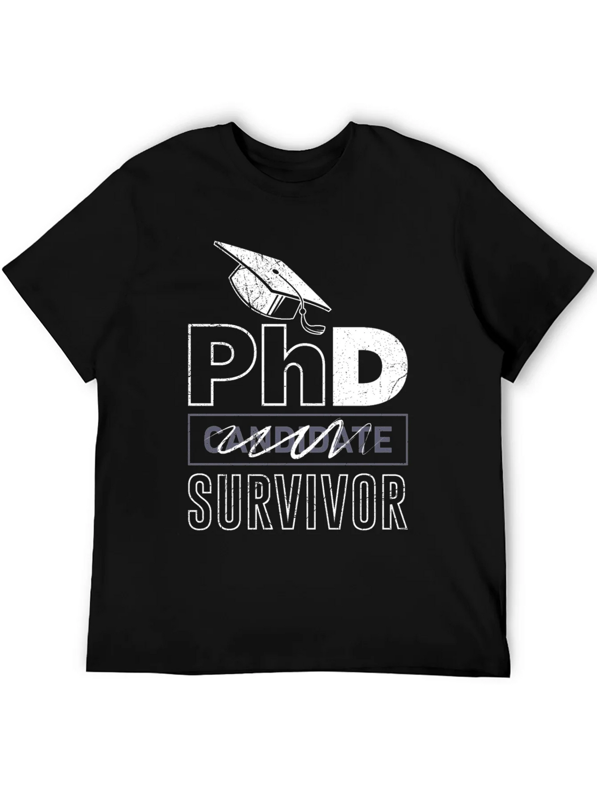 PhD Candidate Survivor Black T-Shirt product image 5