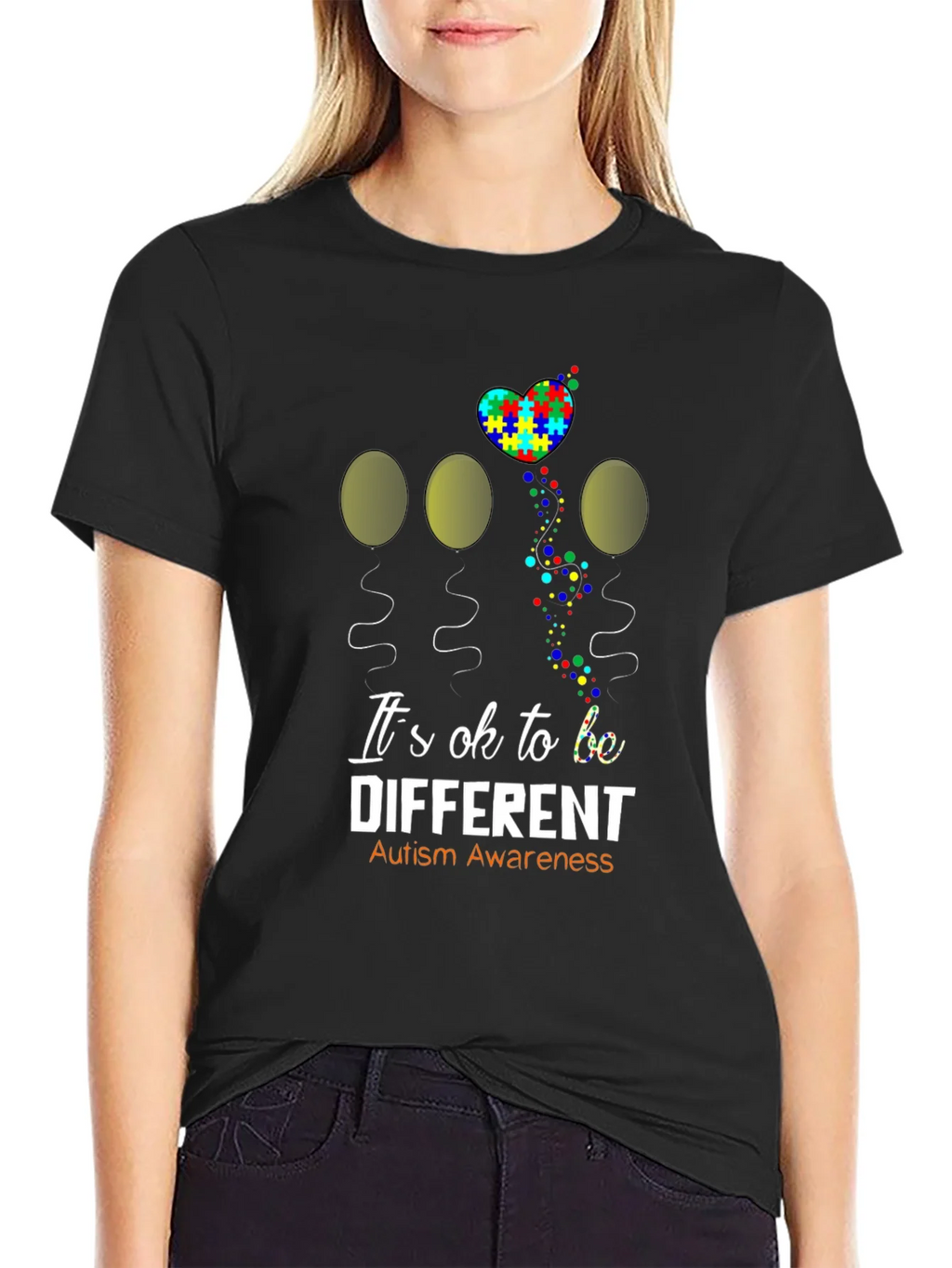 Autism Awareness Graphic T-Shirt - Its OK to be Different product image 2