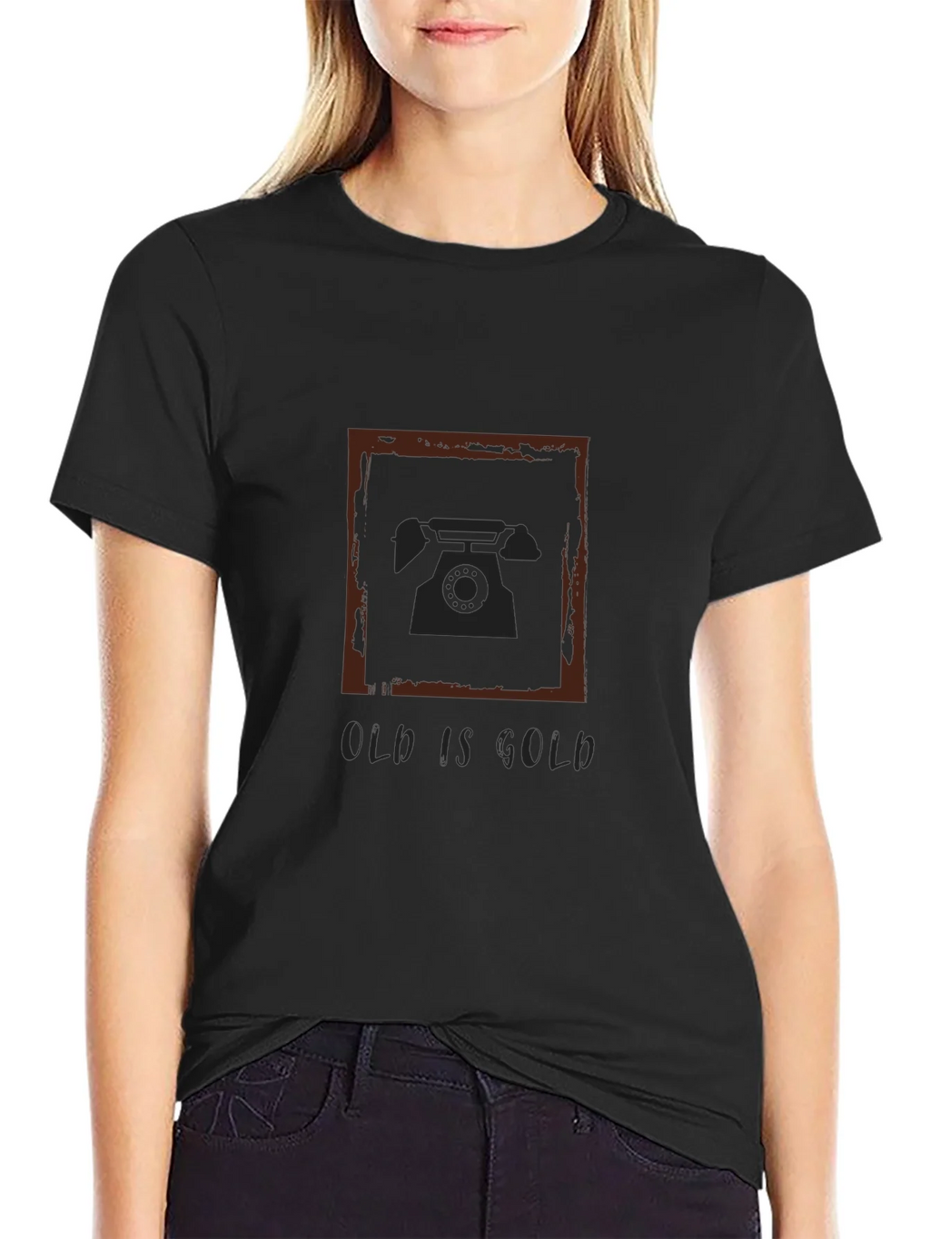 Vintage Phone T-Shirt - Old is Gold Retro Tee product image 2