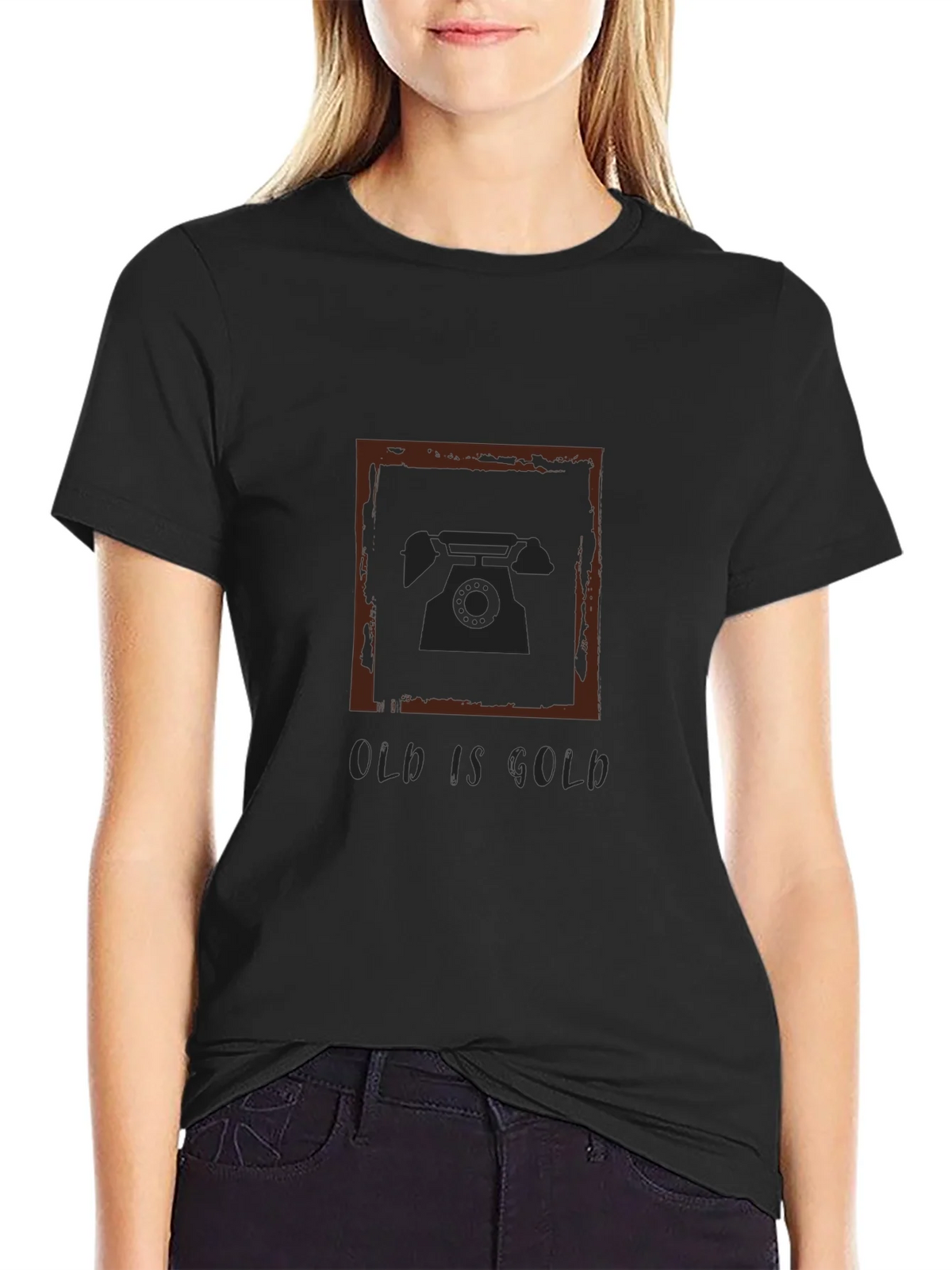 Vintage Phone T-Shirt - Old is Gold Retro Tee product image 2