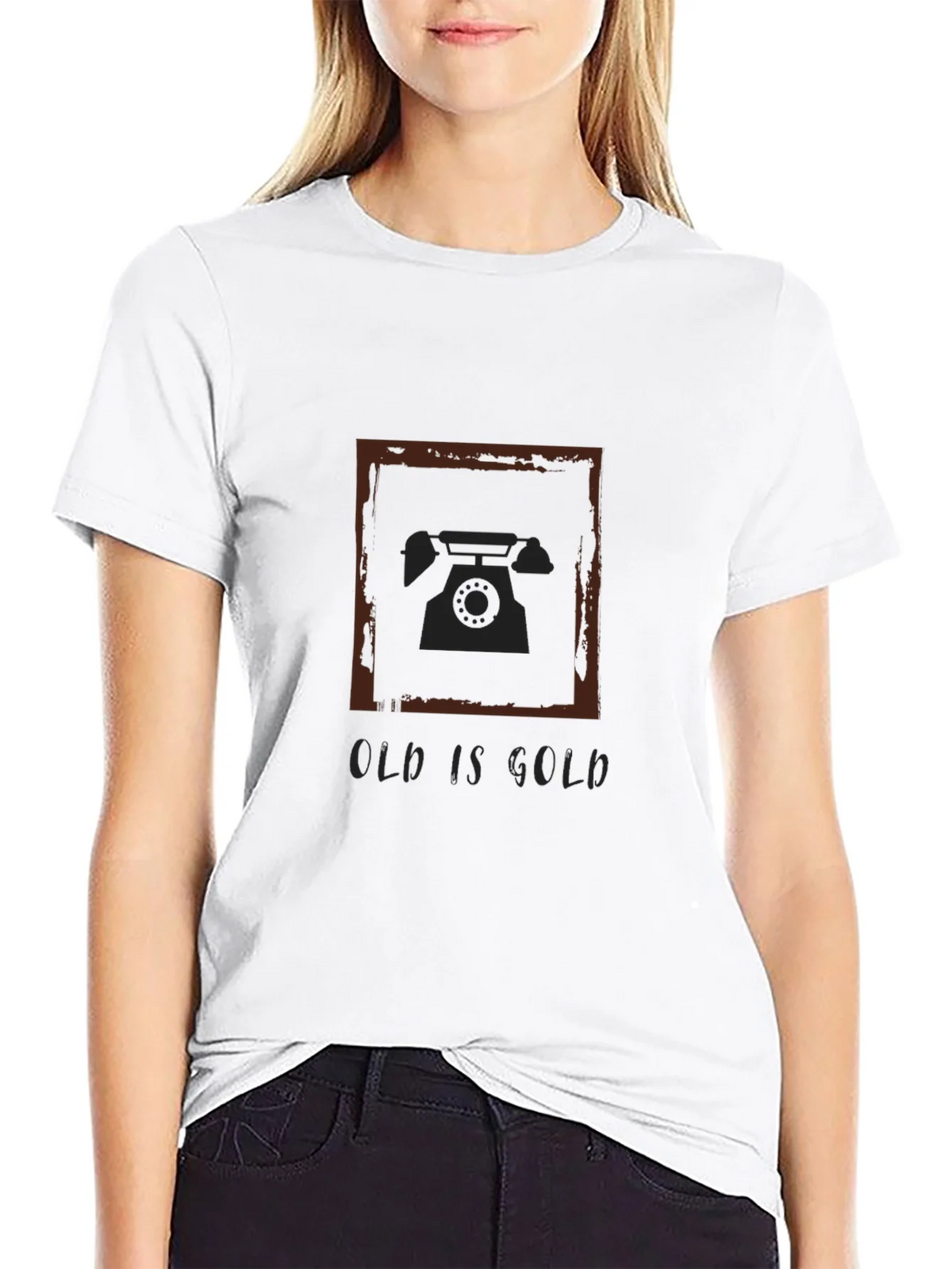 Vintage Phone T-Shirt - Old is Gold Retro Tee product image 8