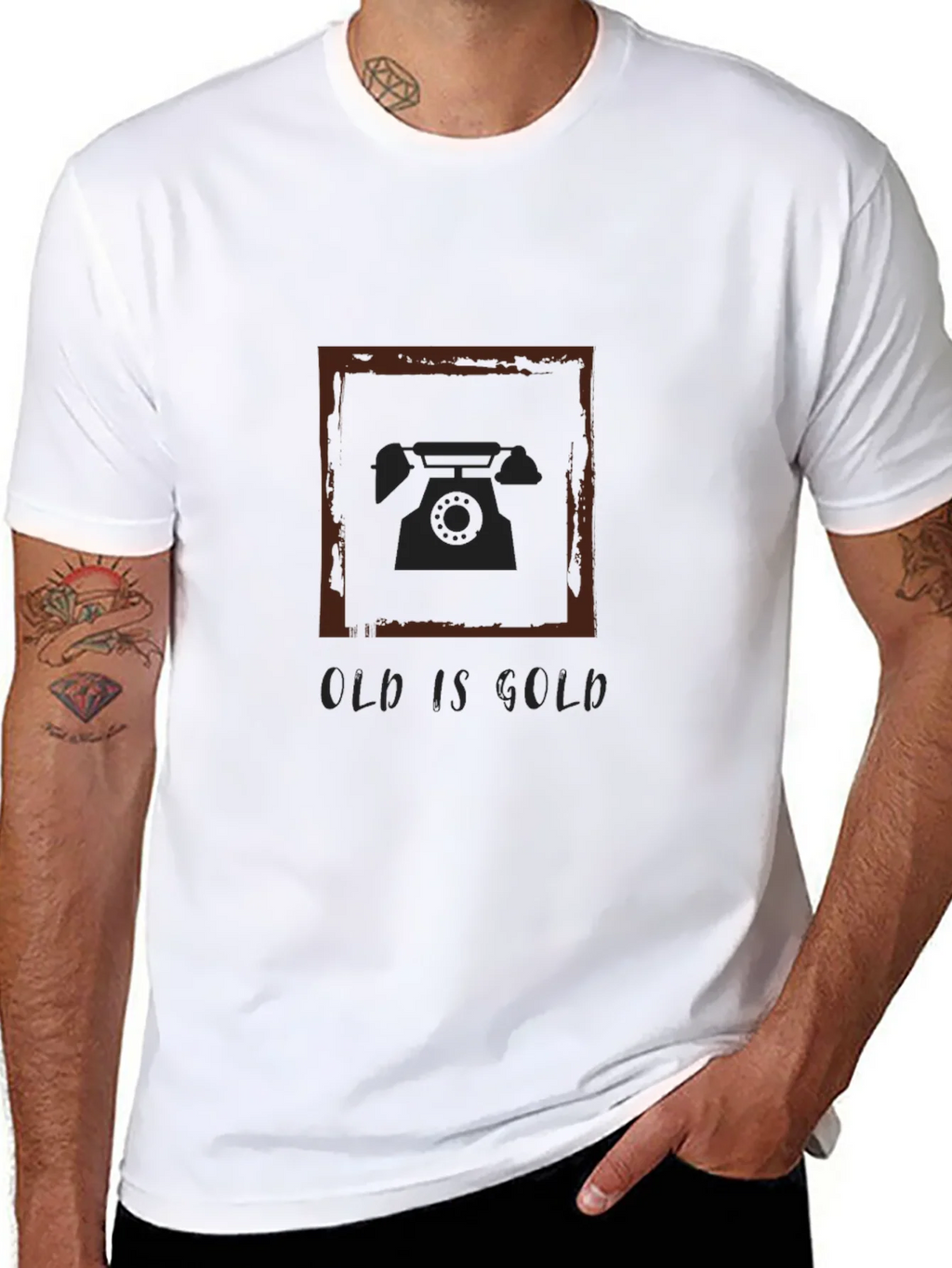 Vintage Phone T-Shirt - Old is Gold Retro Tee product image 7