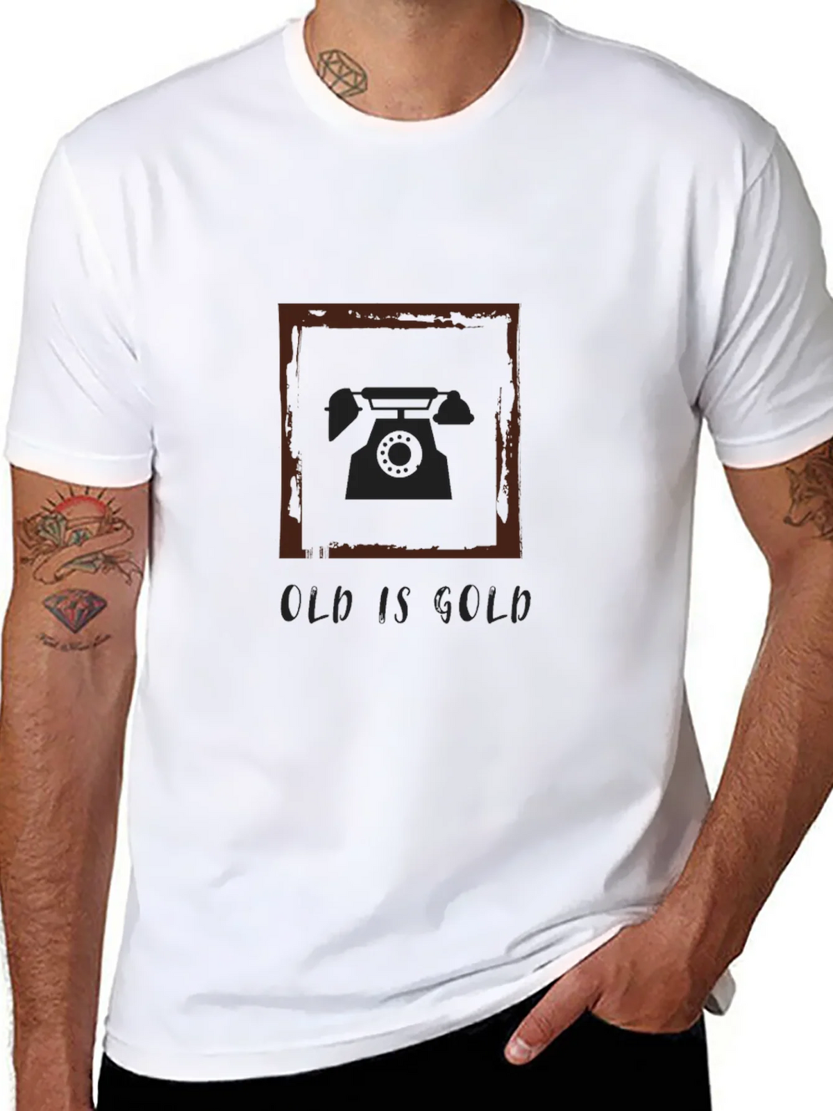 Vintage Phone T-Shirt - Old is Gold Retro Tee product image 7