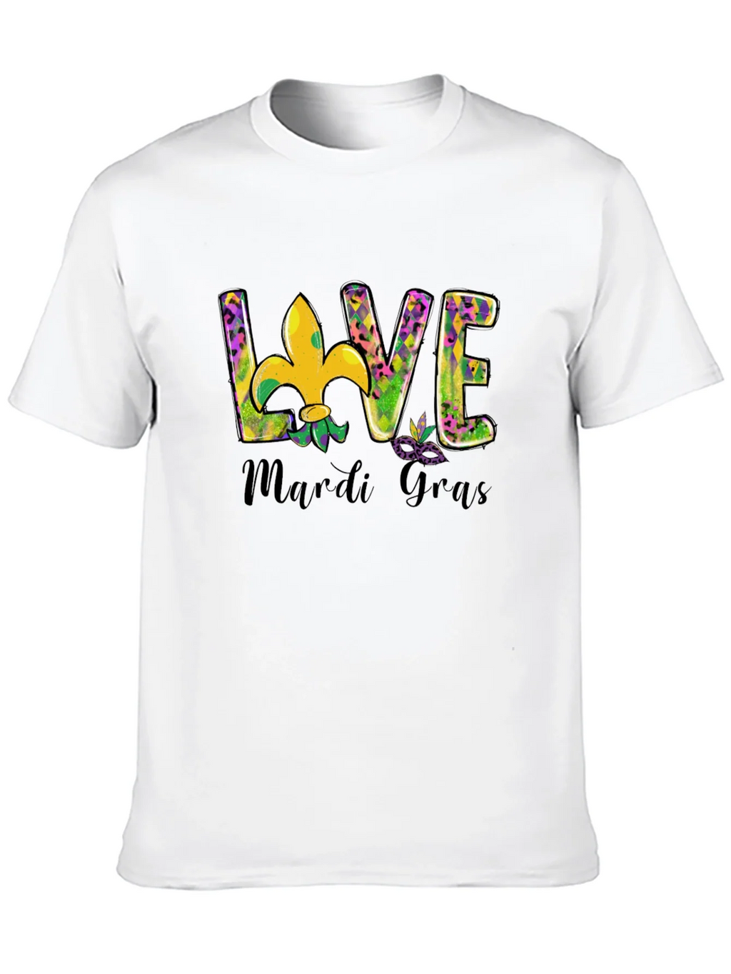 Mardi Gras Love T-Shirt Fleur-de-lis Graphic Tee product image 8