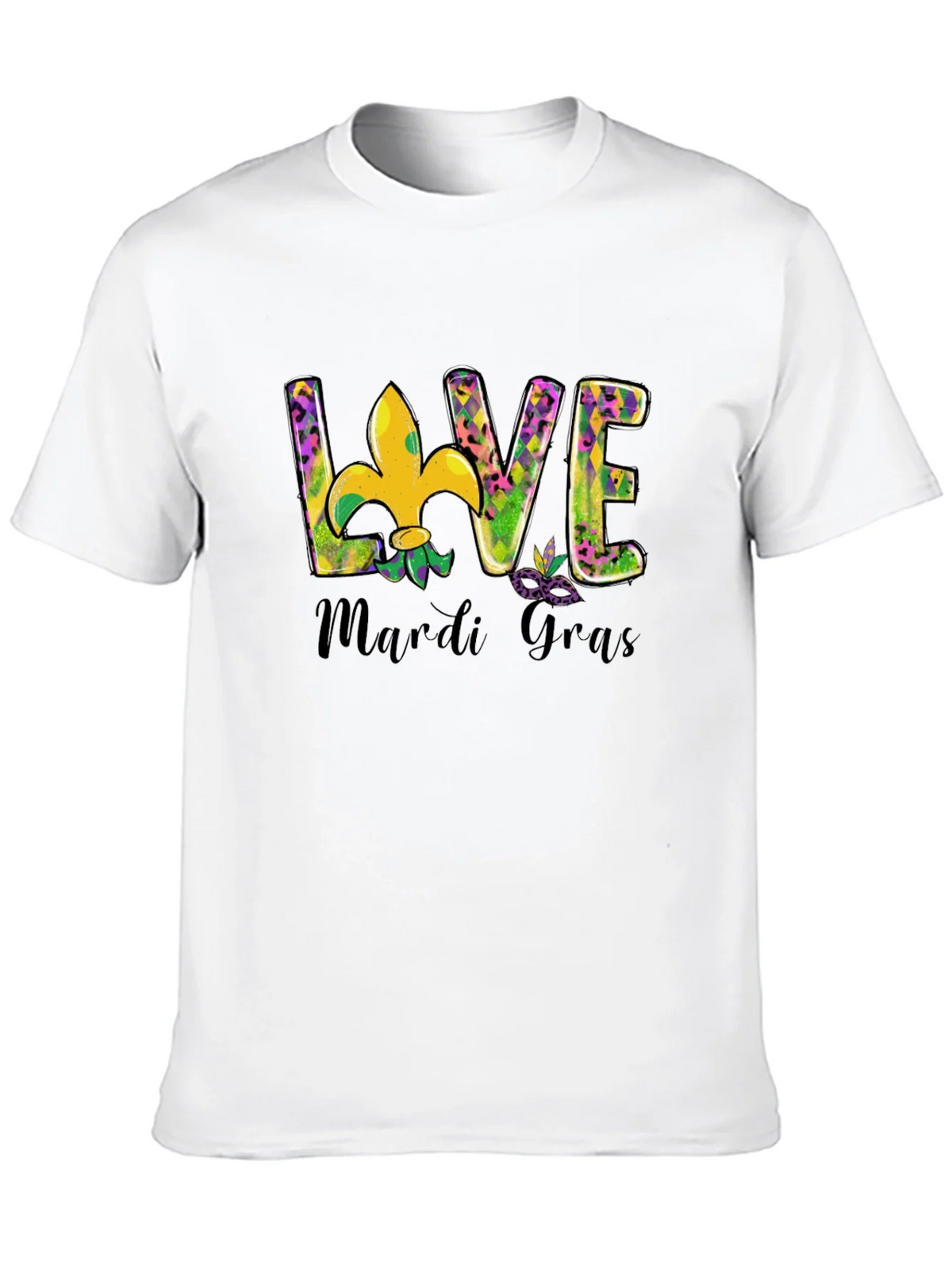 Mardi Gras Love T-Shirt Fleur-de-lis Graphic Tee product image 8