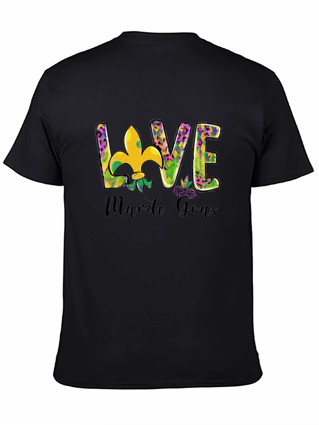 Mardi Gras Love T-Shirt Fleur-de-lis Graphic Tee product image 3