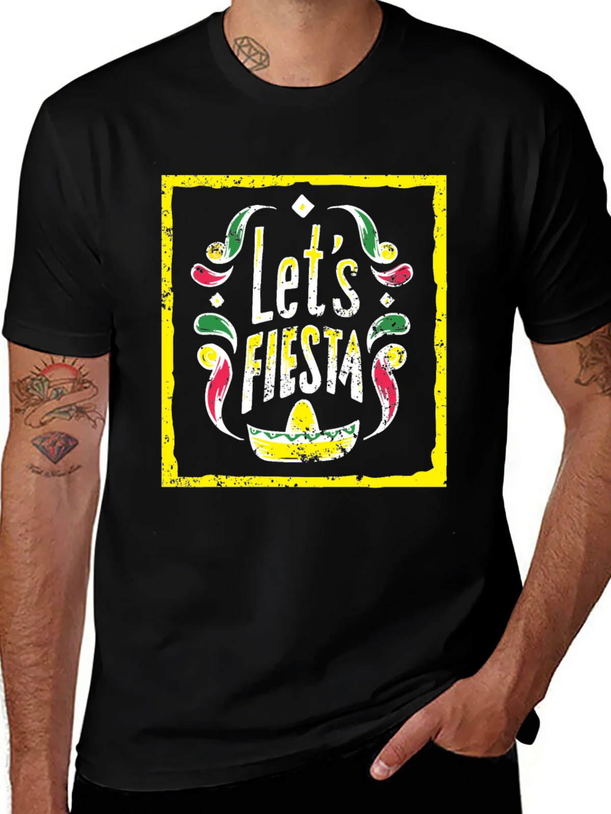 Lets Fiesta Graphic Tee - Black T-Shirt product image 1