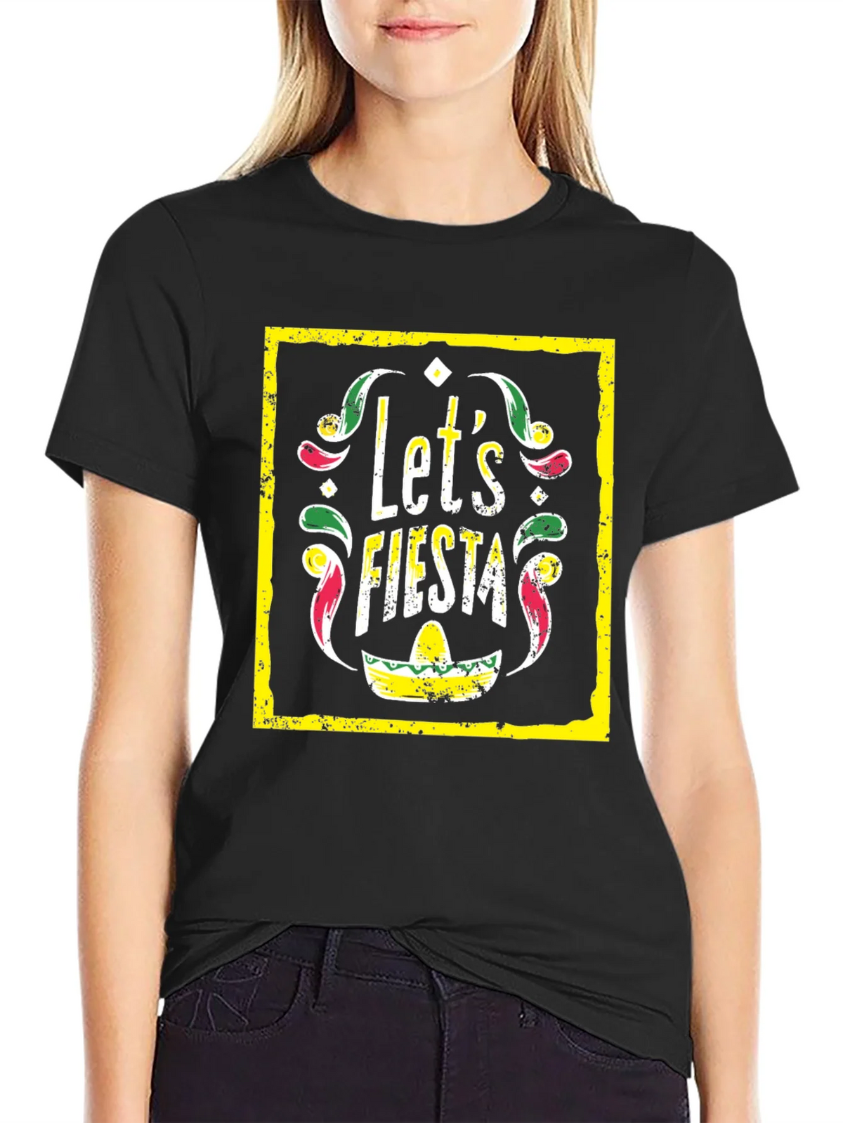 Lets Fiesta Graphic Tee - Black T-Shirt product image 2