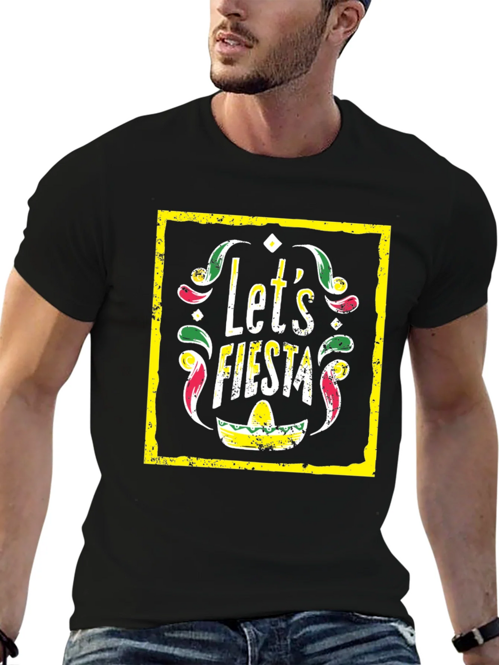 Lets Fiesta Graphic Tee - Black T-Shirt product image 6