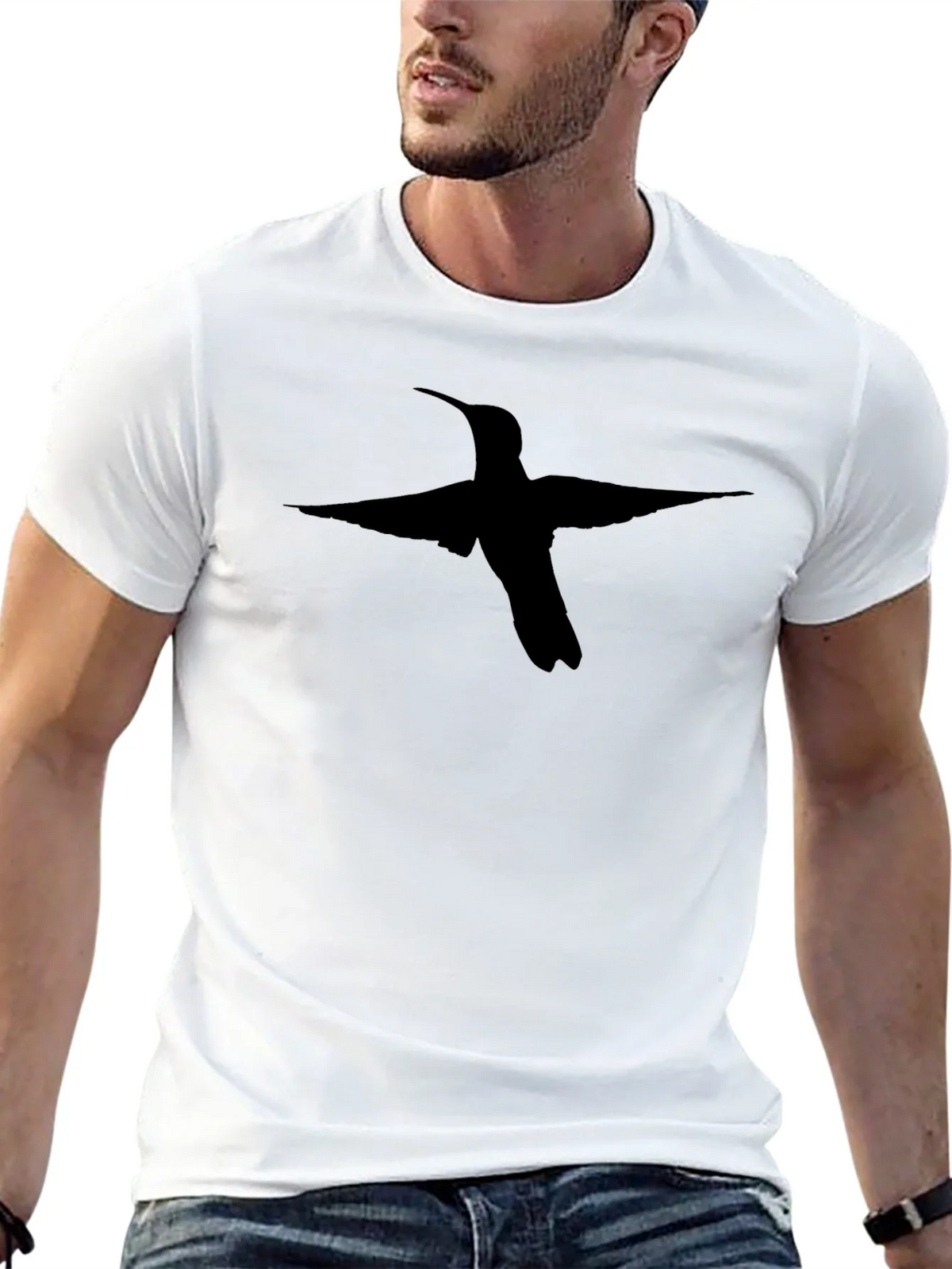 Black Hummingbird Graphic Tee - Stylish Bird Lovers T-Shirt product image 12