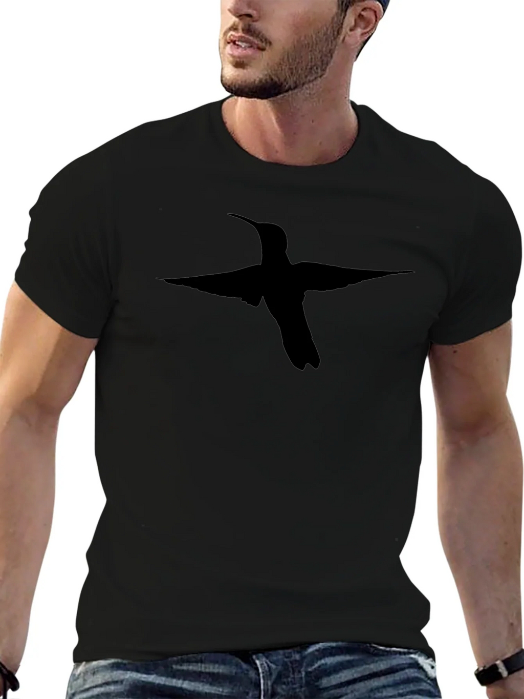 Black Hummingbird Graphic Tee - Stylish Bird Lovers T-Shirt product image 6