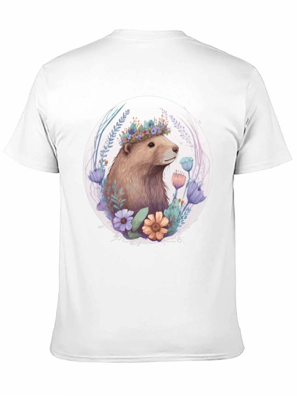 Floral Crown Beaver Graphic T-Shirt product image 10