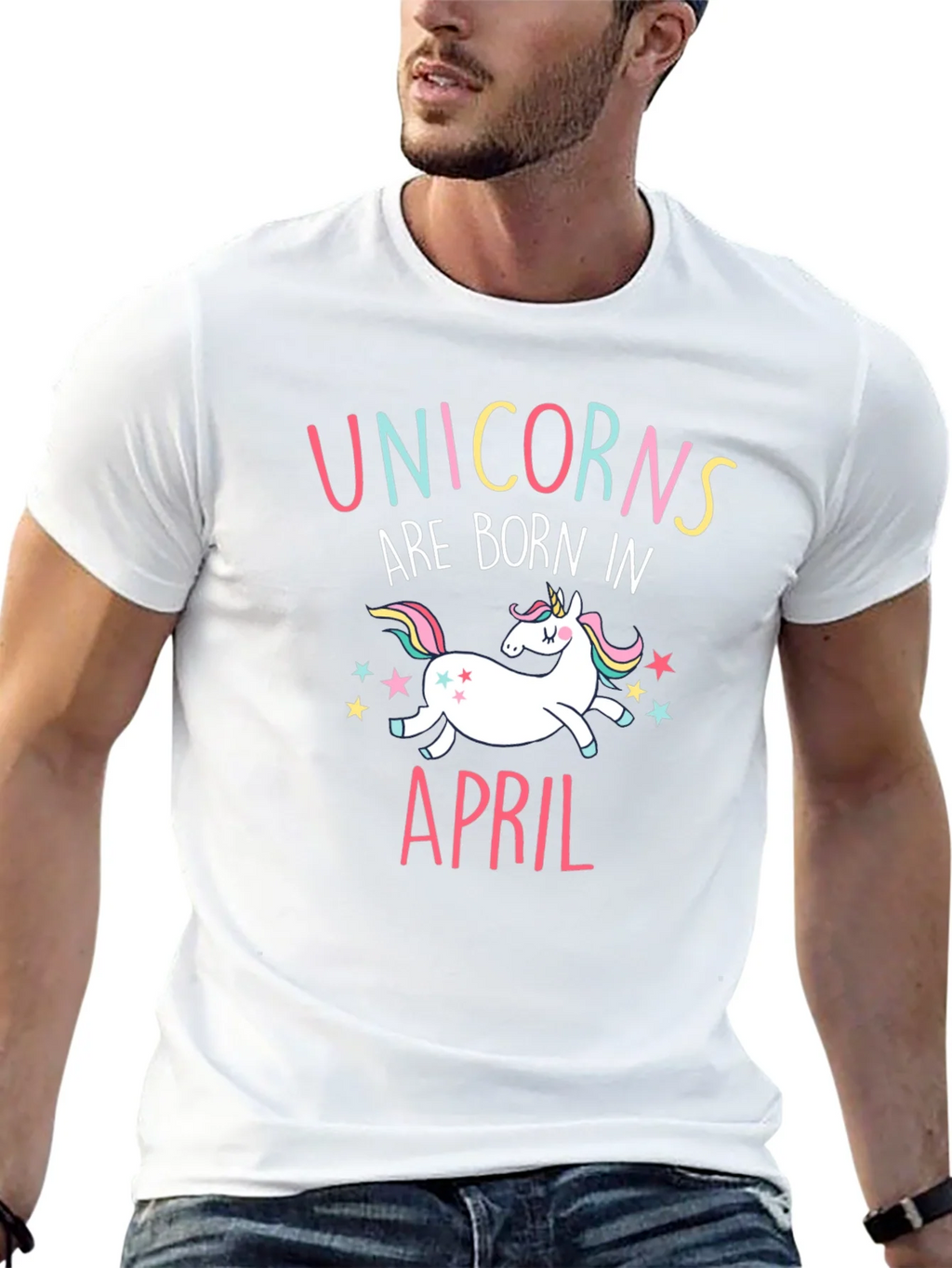 Unicorns Are Born In April Black T-Shirt product image 12