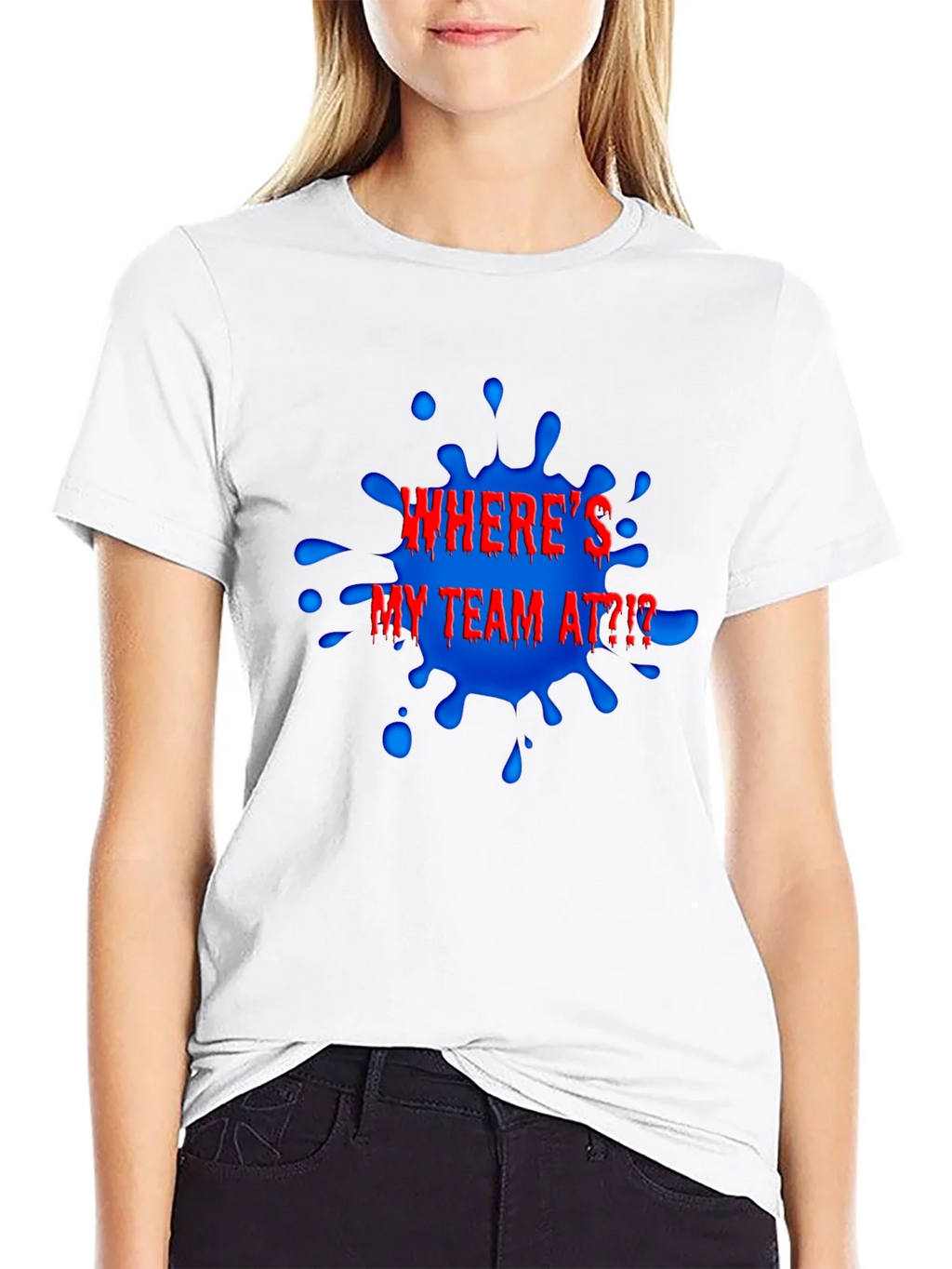 Wheres My Team At?! Black Graphic Tee product image 8