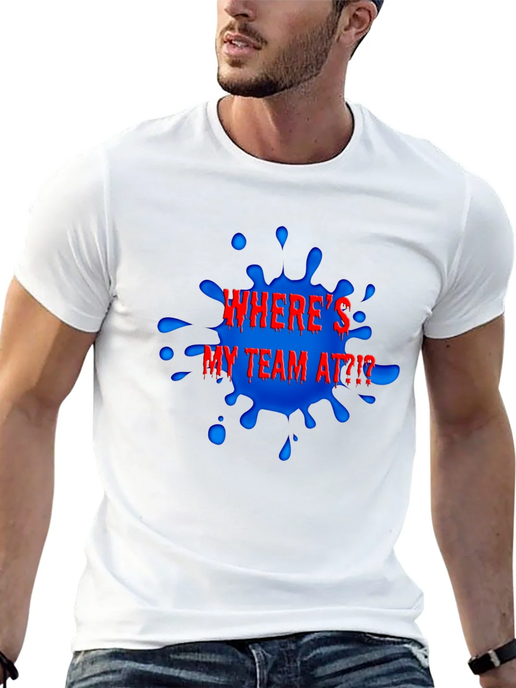 Wheres My Team At?! Black Graphic Tee product image 12