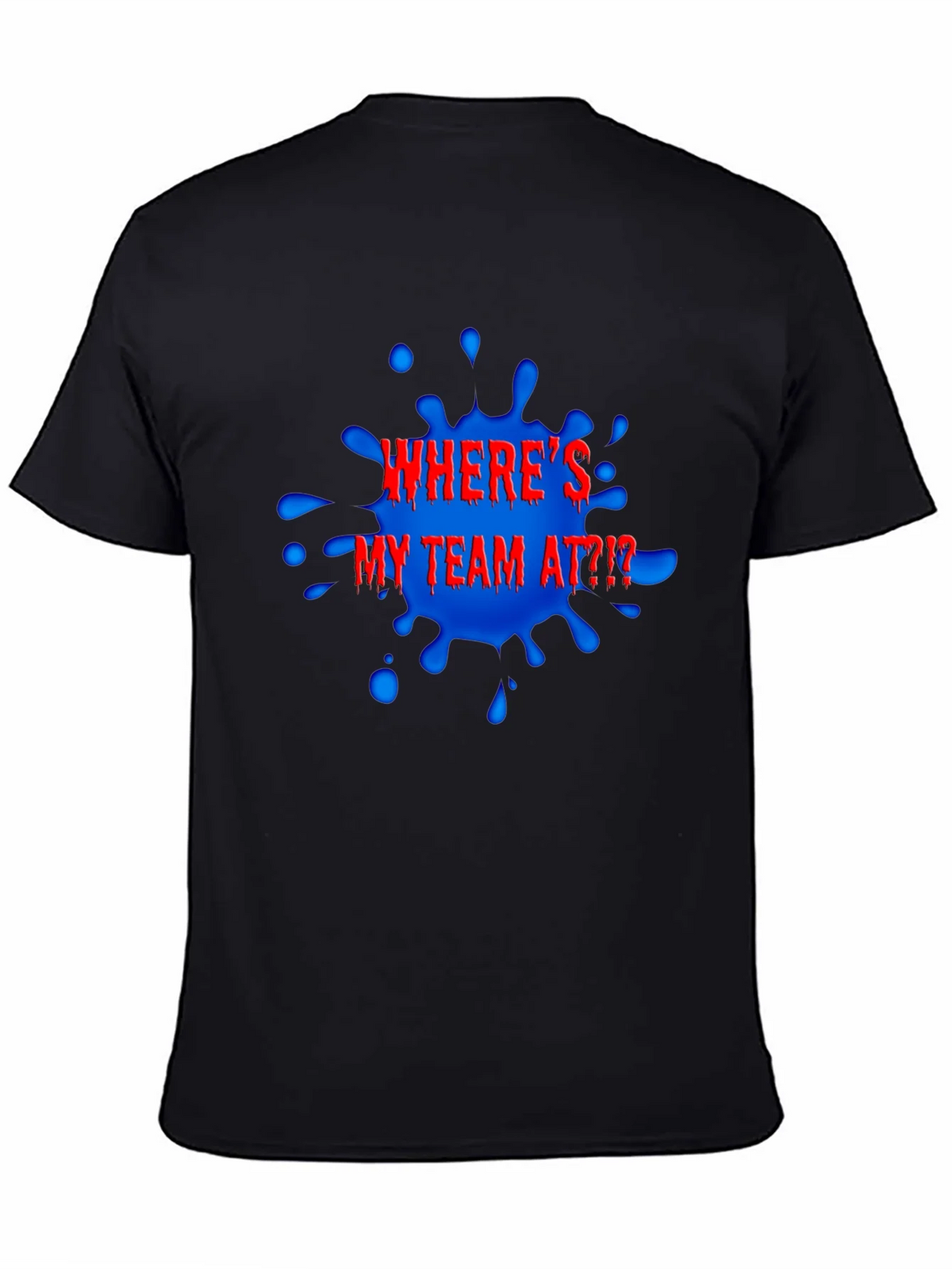 Wheres My Team At?! Black Graphic Tee product image 4