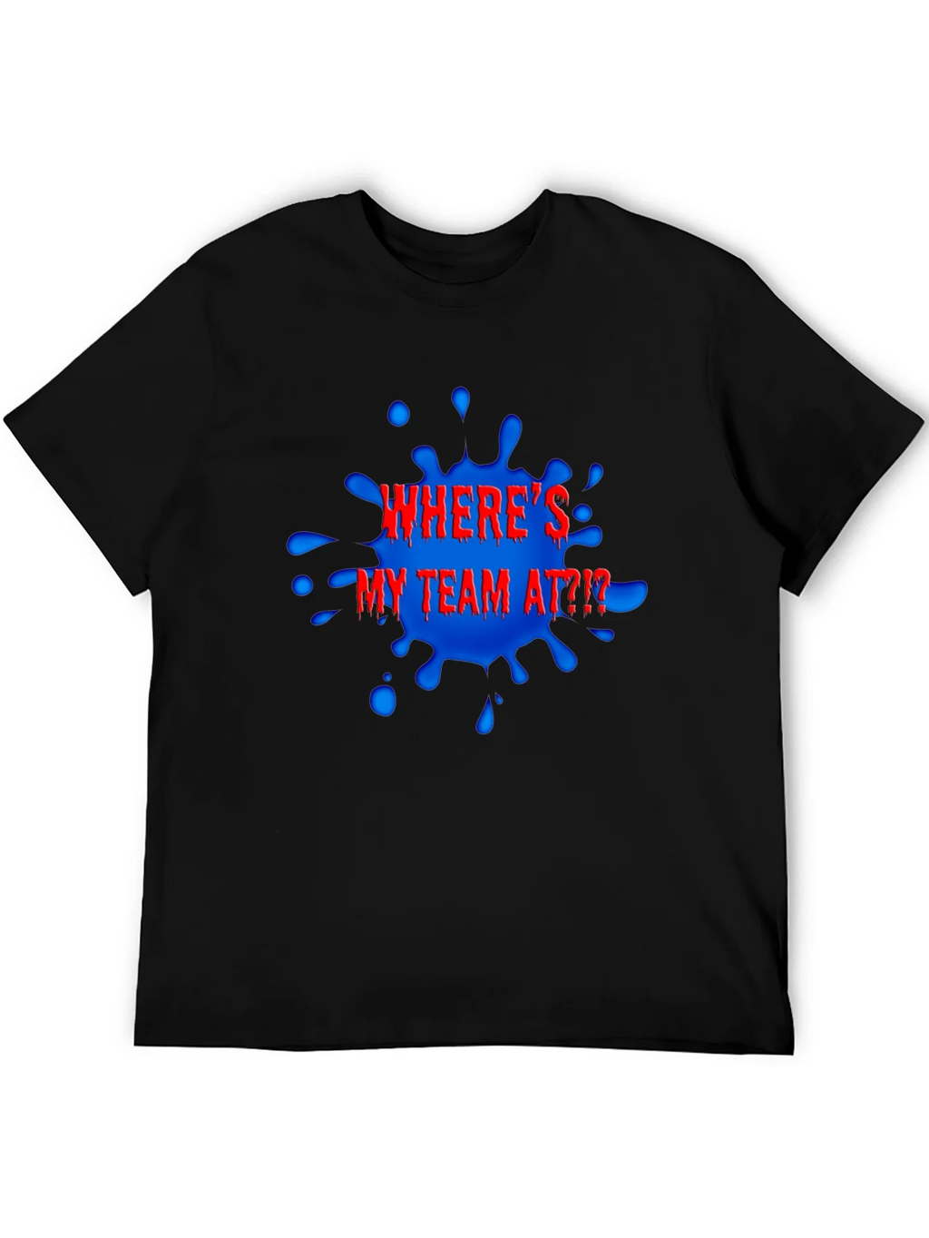 Wheres My Team At?! Black Graphic Tee product image 5