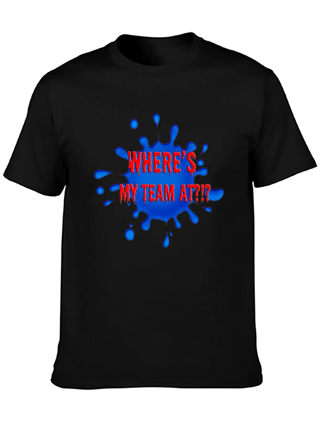 Wheres My Team At?! Black Graphic Tee product image 3