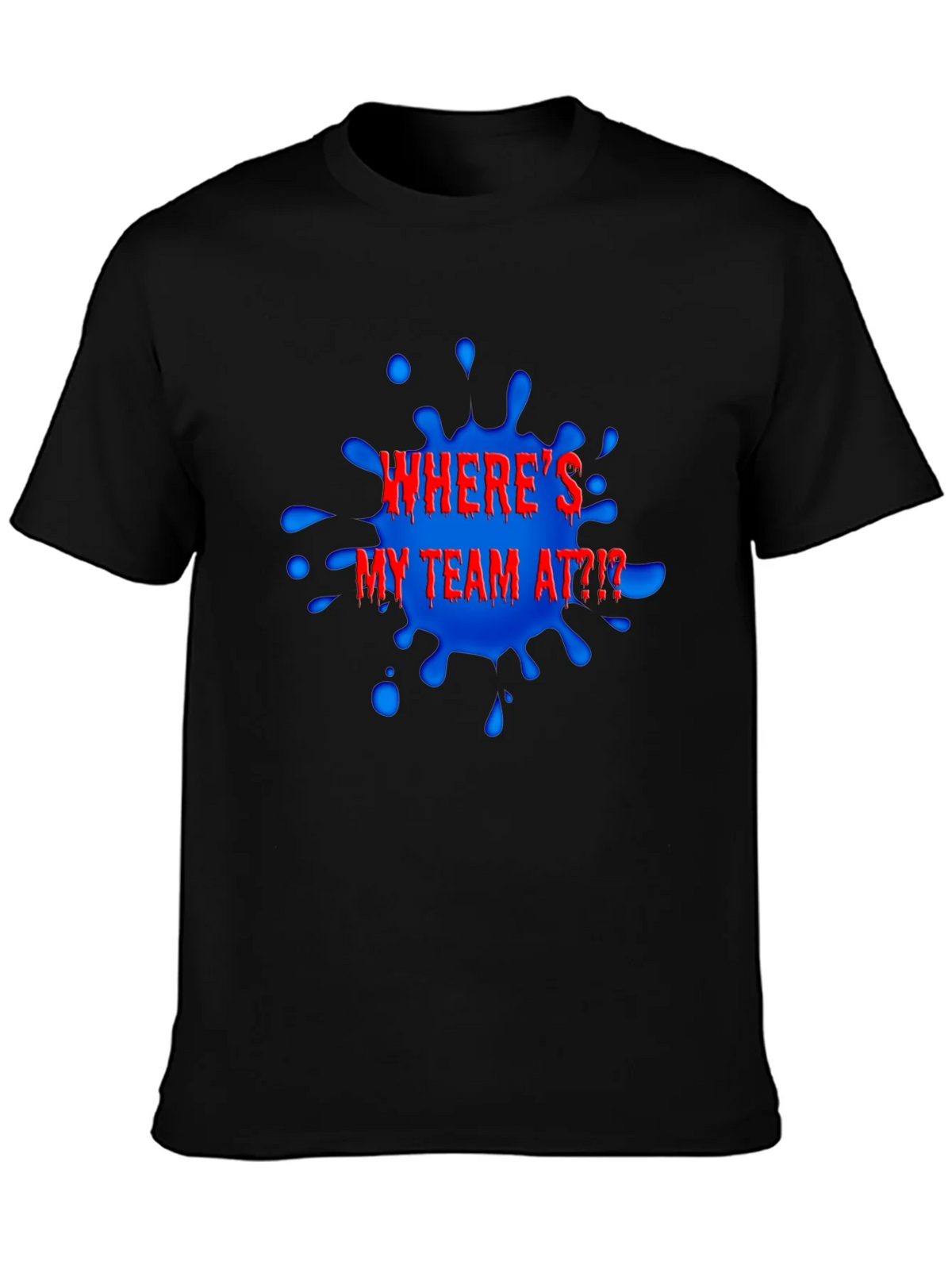 Wheres My Team At?! Black Graphic Tee product image 3