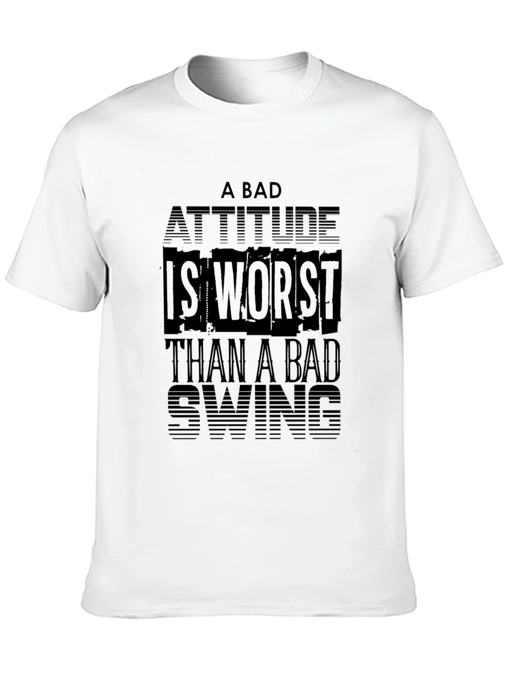 Bad Attitude Worse Than Swing Black T-Shirt product image 9