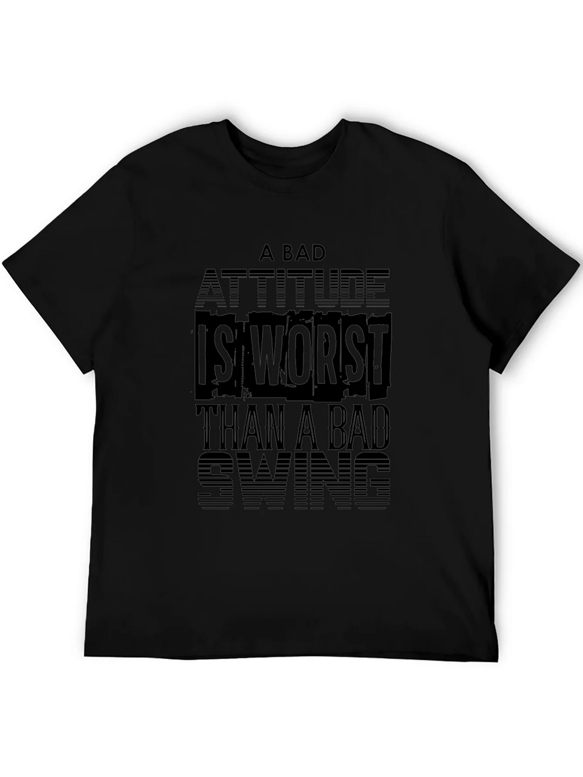 Bad Attitude Worse Than Swing Black T-Shirt product image 5