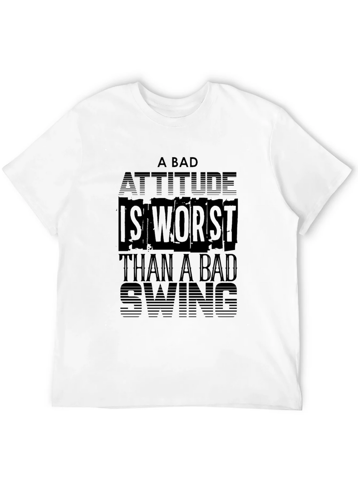 Bad Attitude Worse Than Swing Black T-Shirt product image 11