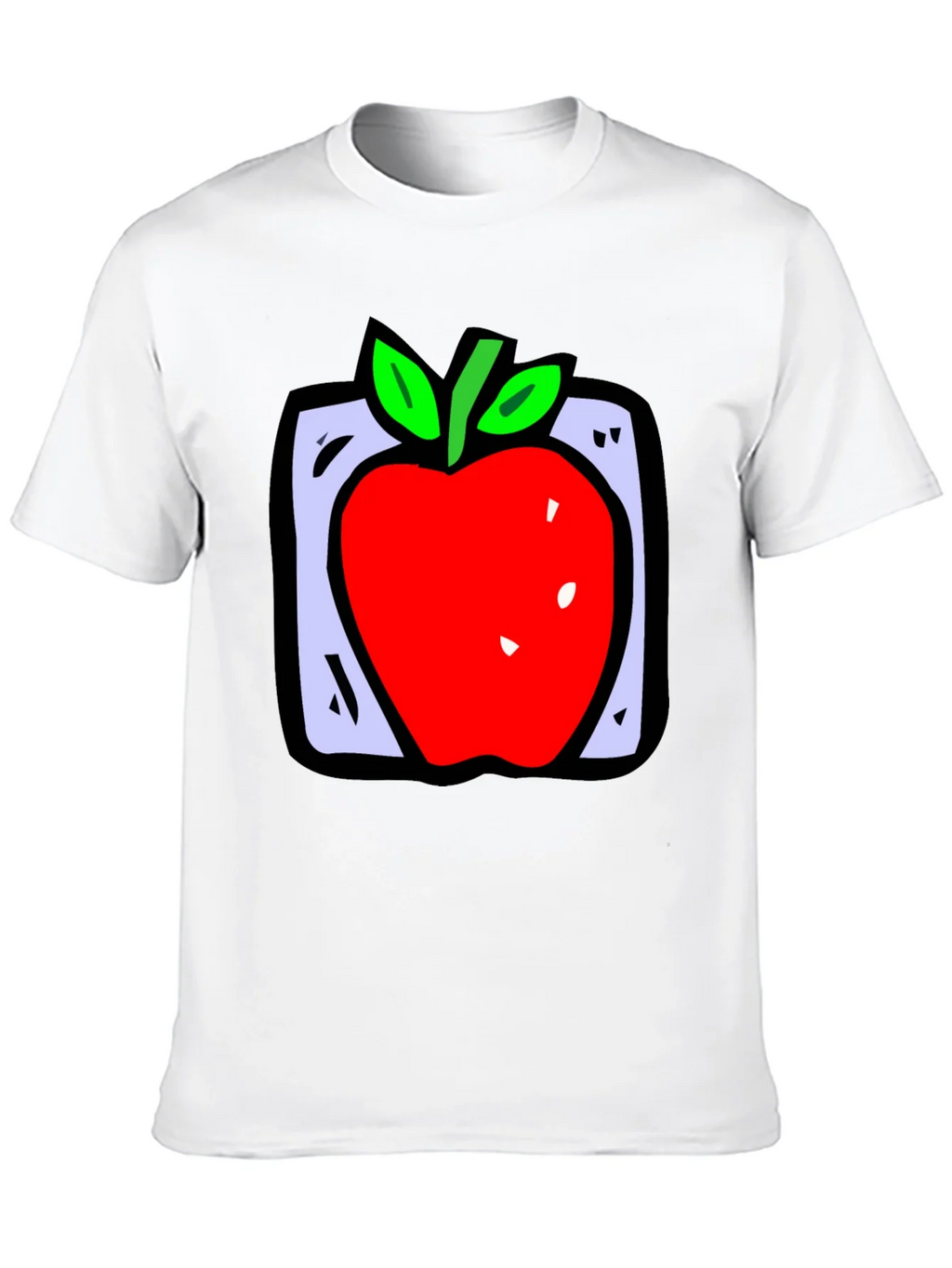 Apple Graphic Black T-Shirt - Fun Fruit Design product image 9