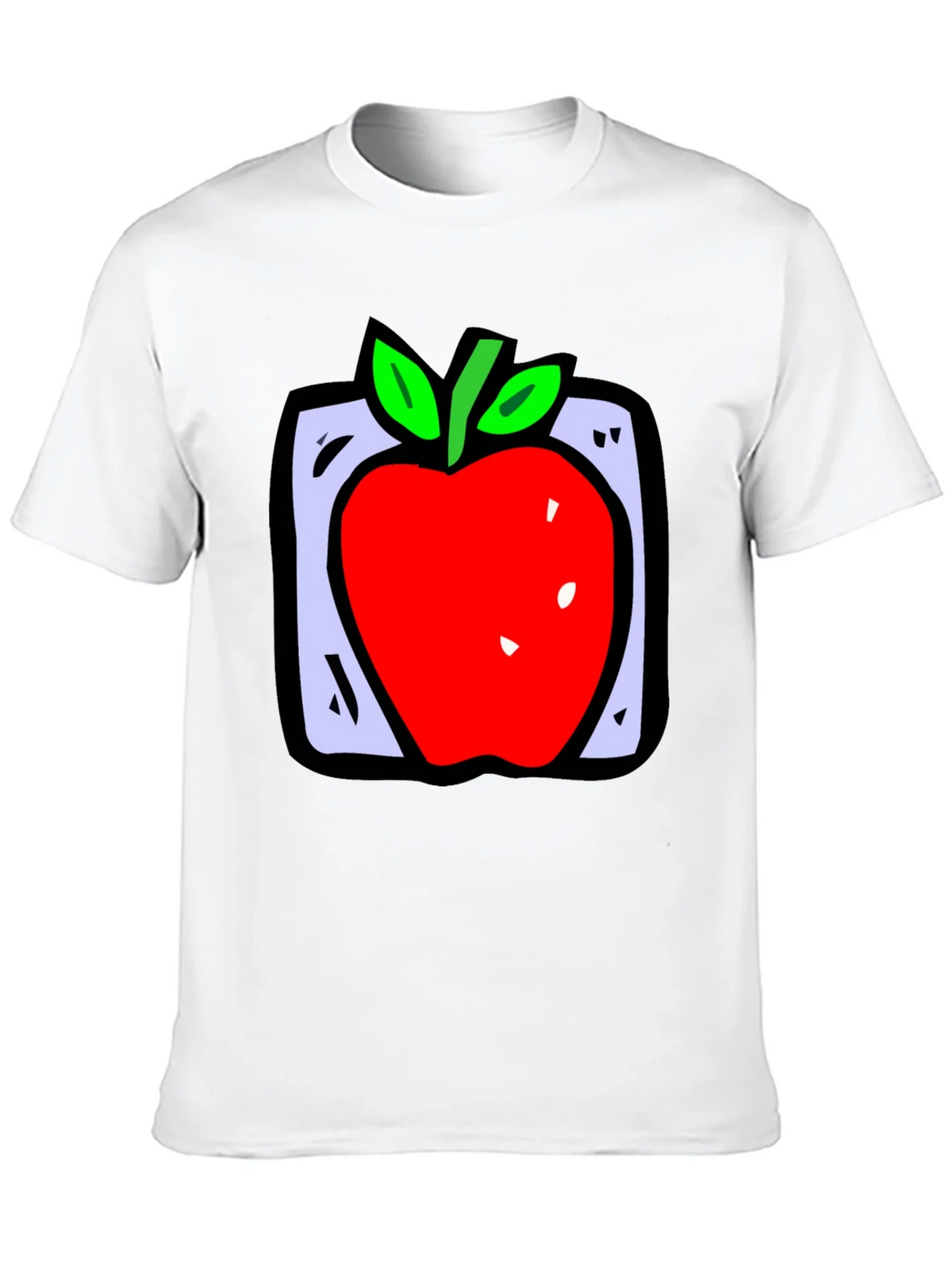 Apple Graphic Black T-Shirt - Fun Fruit Design product image 9