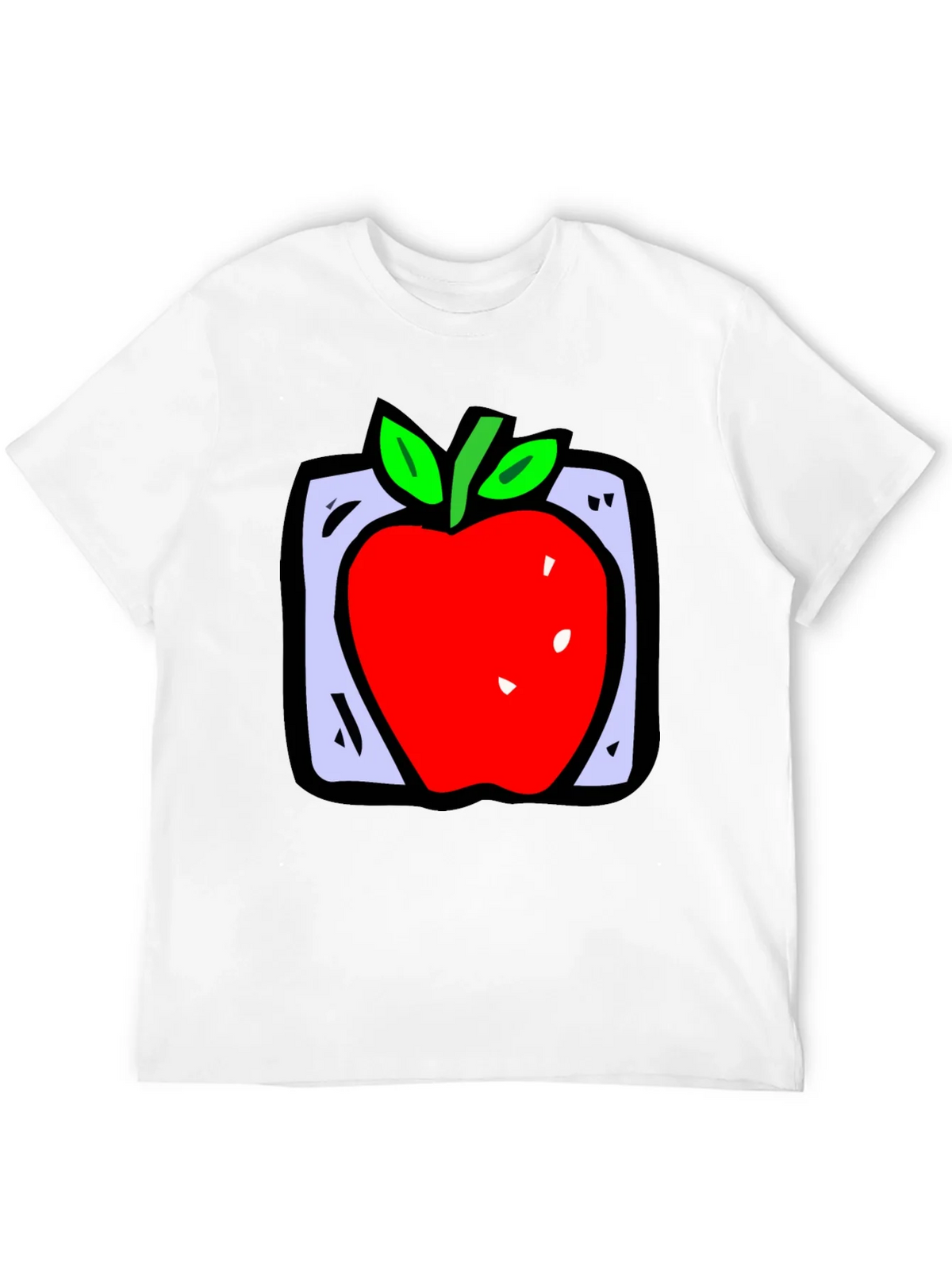 Apple Graphic Black T-Shirt - Fun Fruit Design product image 11