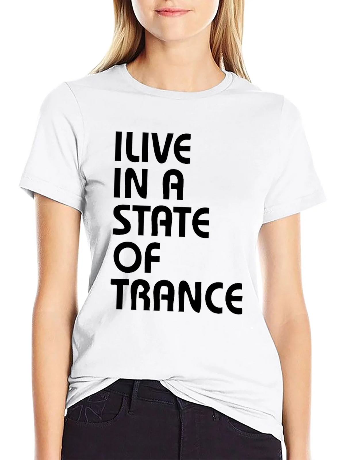 I Live in a State of Trance Black T-Shirt product image 6