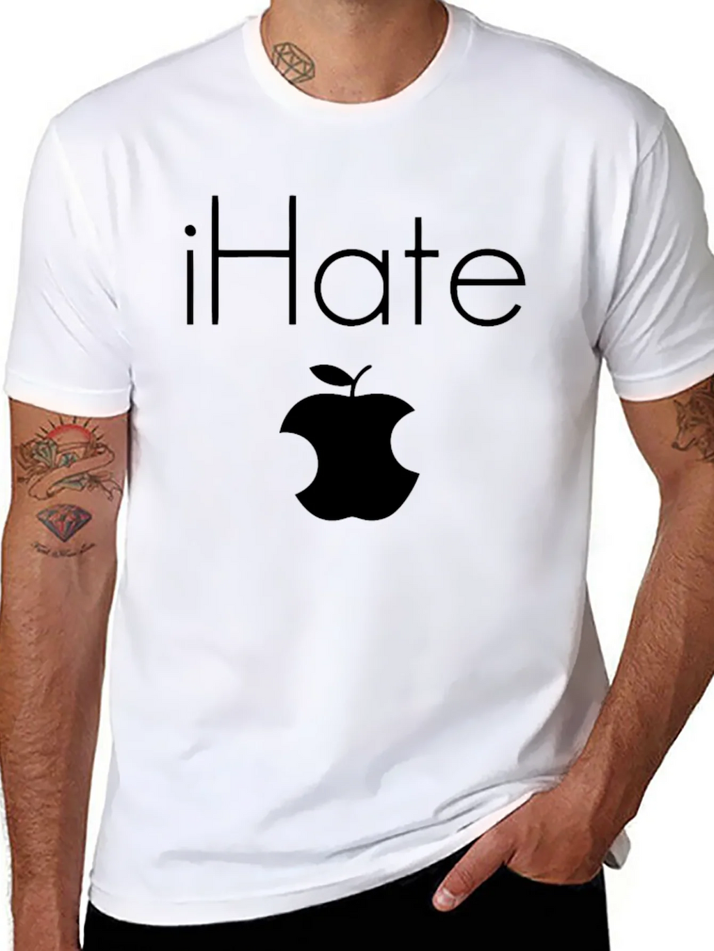 iHate Apple T-Shirt - Black Anti-Fan Tee product image 6