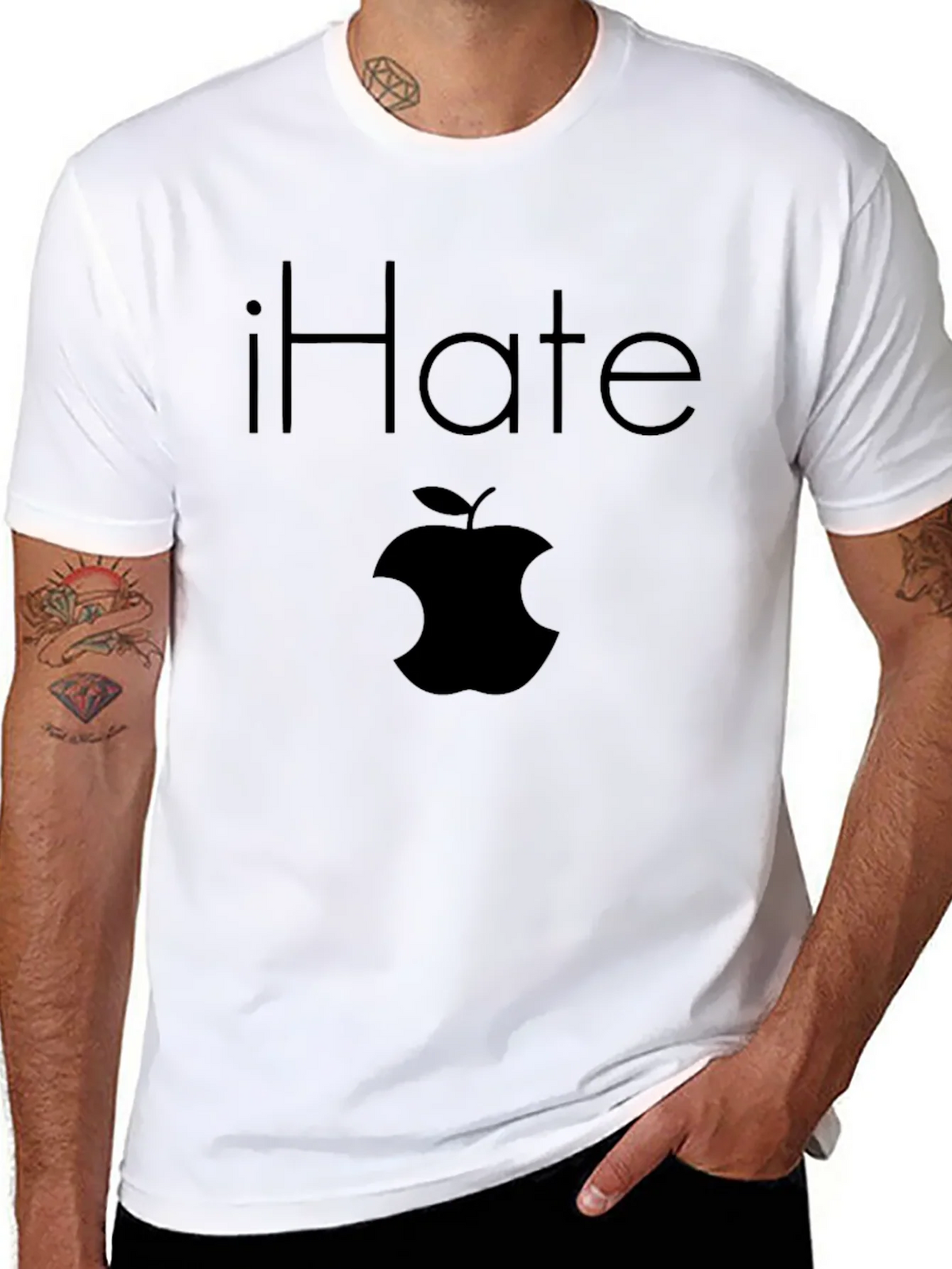 iHate Apple T-Shirt - Black Anti-Fan Tee product image 6