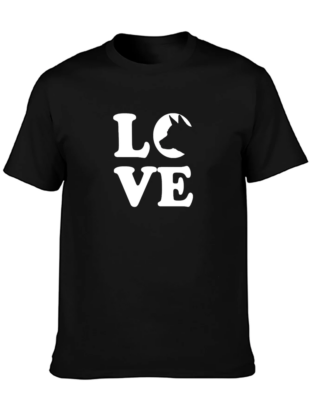 Love Dog Graphic Tee - Black Cotton Blend Casual T-Shirt product image 3