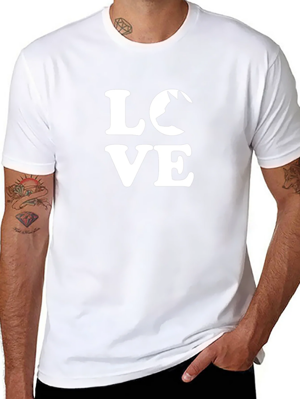 Love Dog Graphic Tee - Black Cotton Blend Casual T-Shirt product image 7
