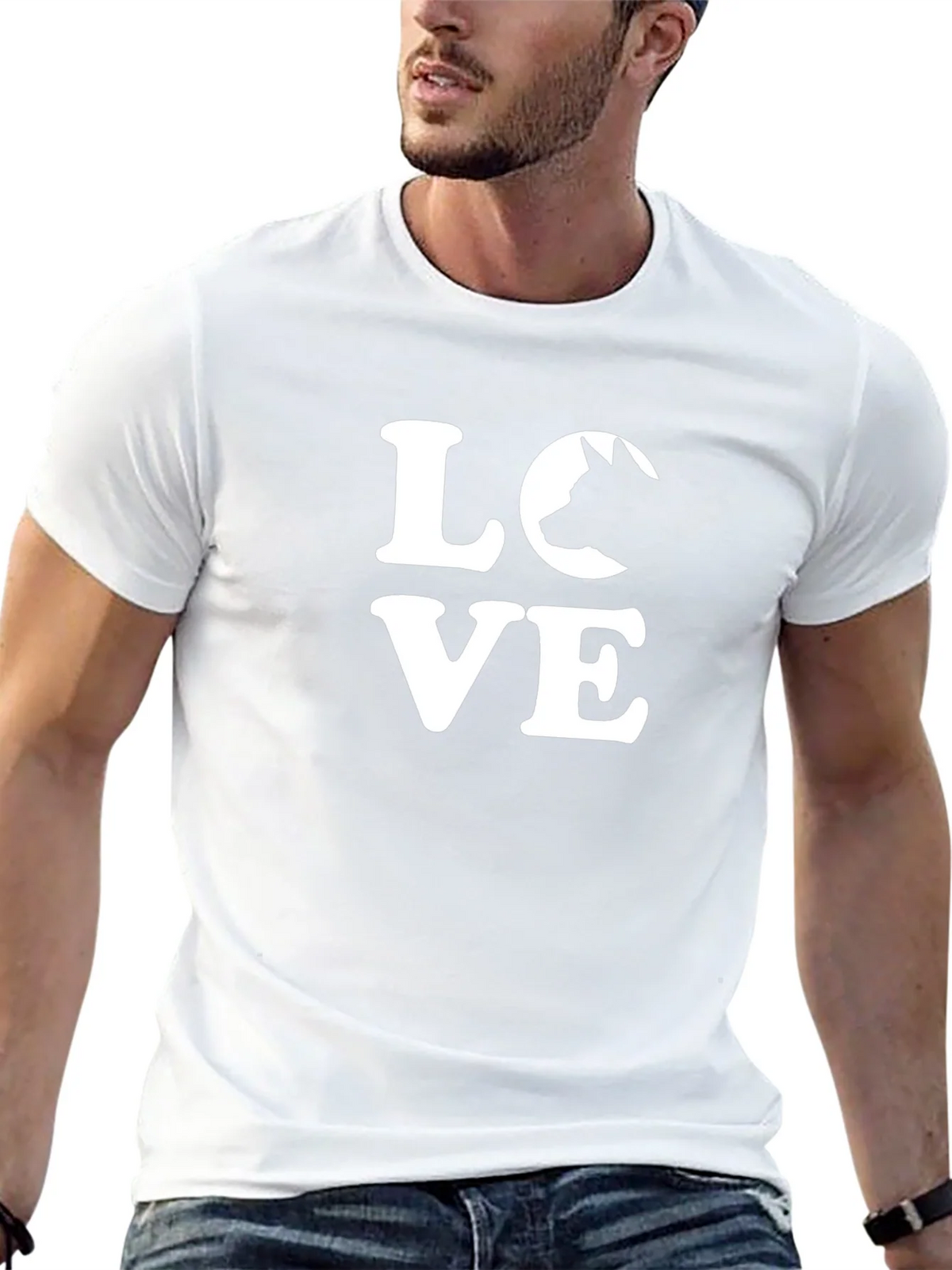 Love Dog Graphic Tee - Black Cotton Blend Casual T-Shirt product image 12