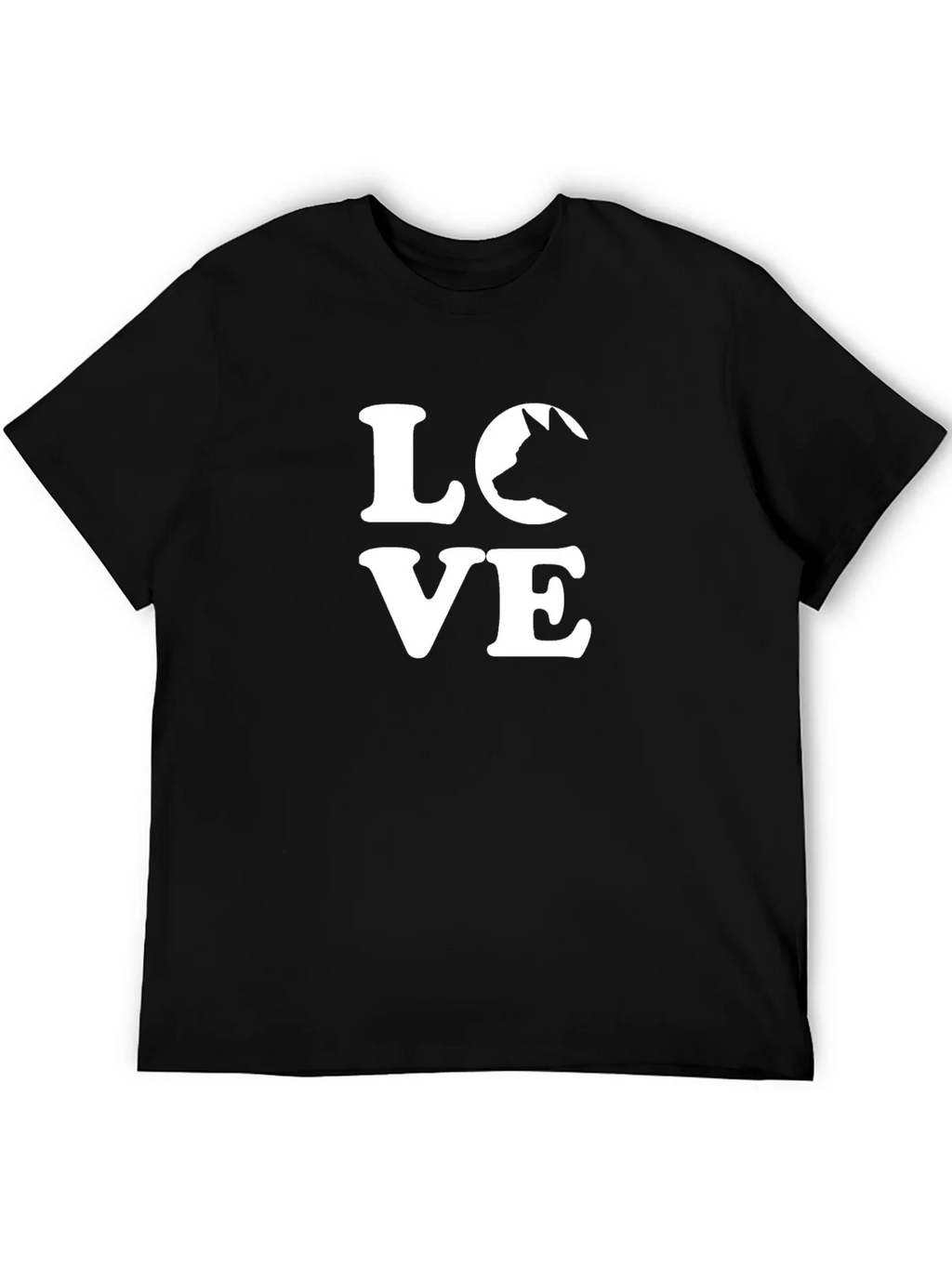 Love Dog Graphic Tee - Black Cotton Blend Casual T-Shirt product image 5