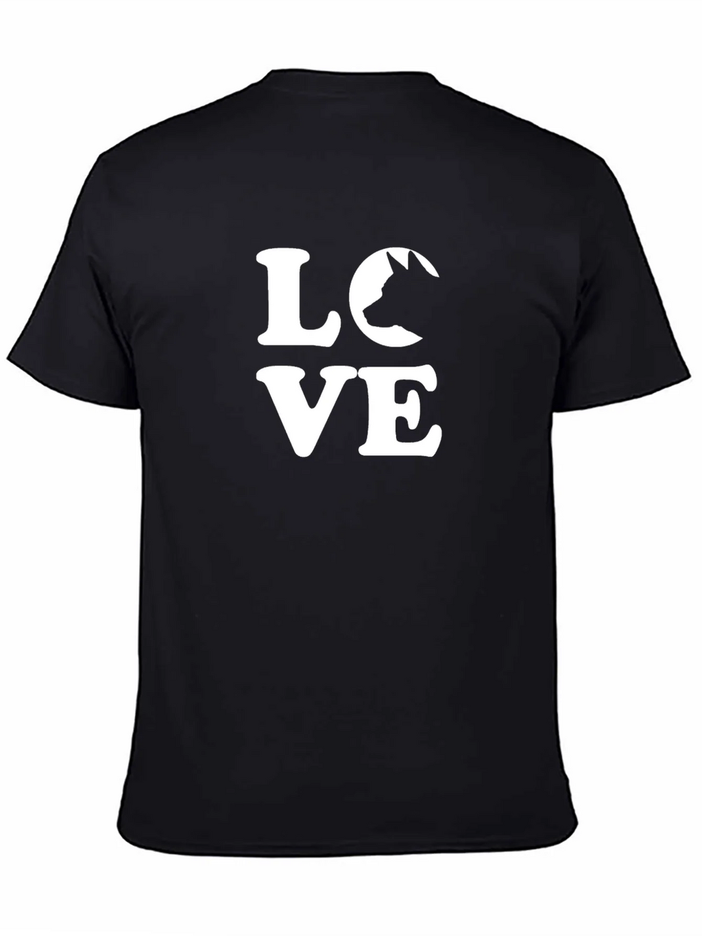 Love Dog Graphic Tee - Black Cotton Blend Casual T-Shirt product image 4