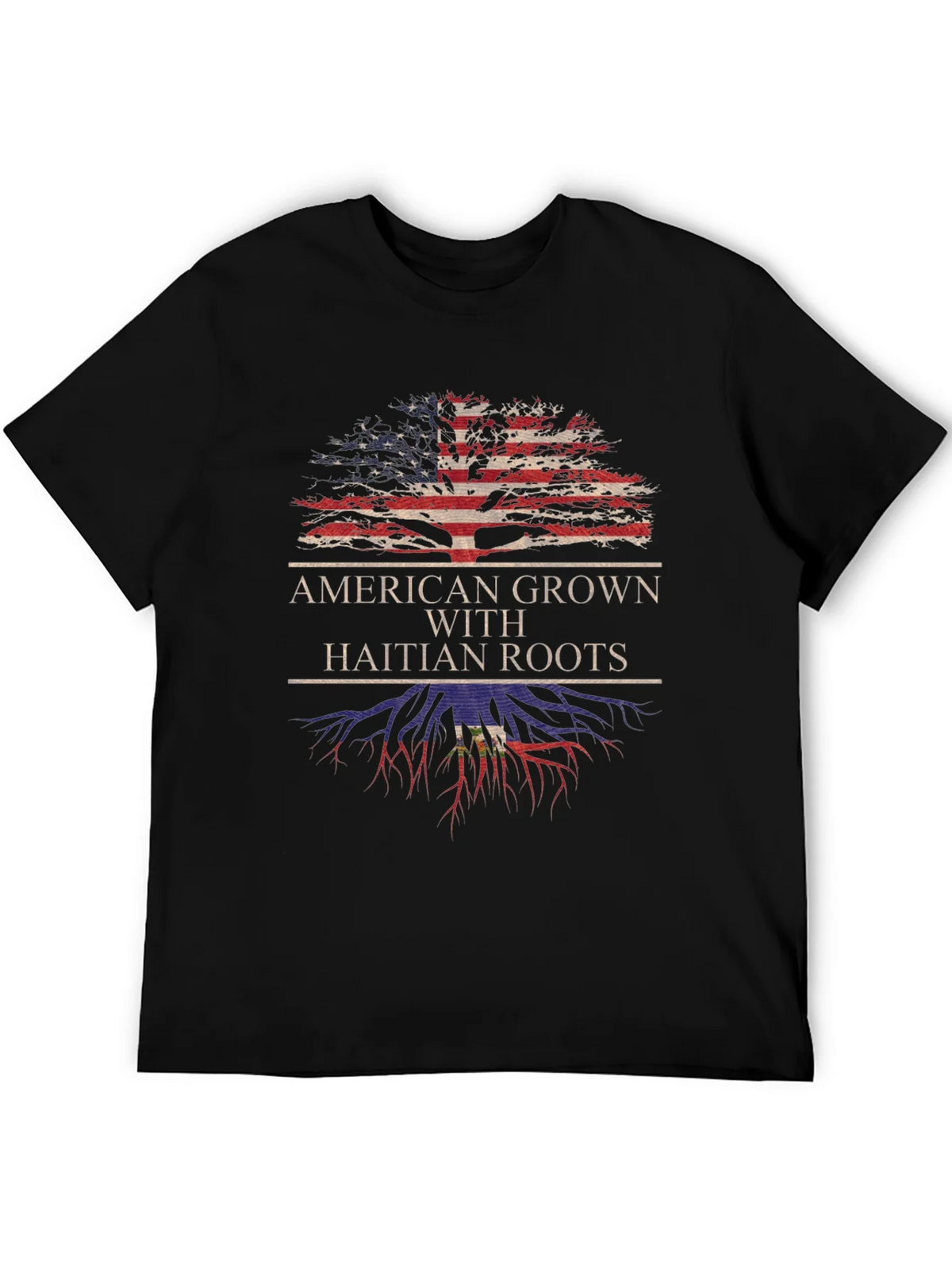 American Grown with Haitian Roots T-Shirt product image 5