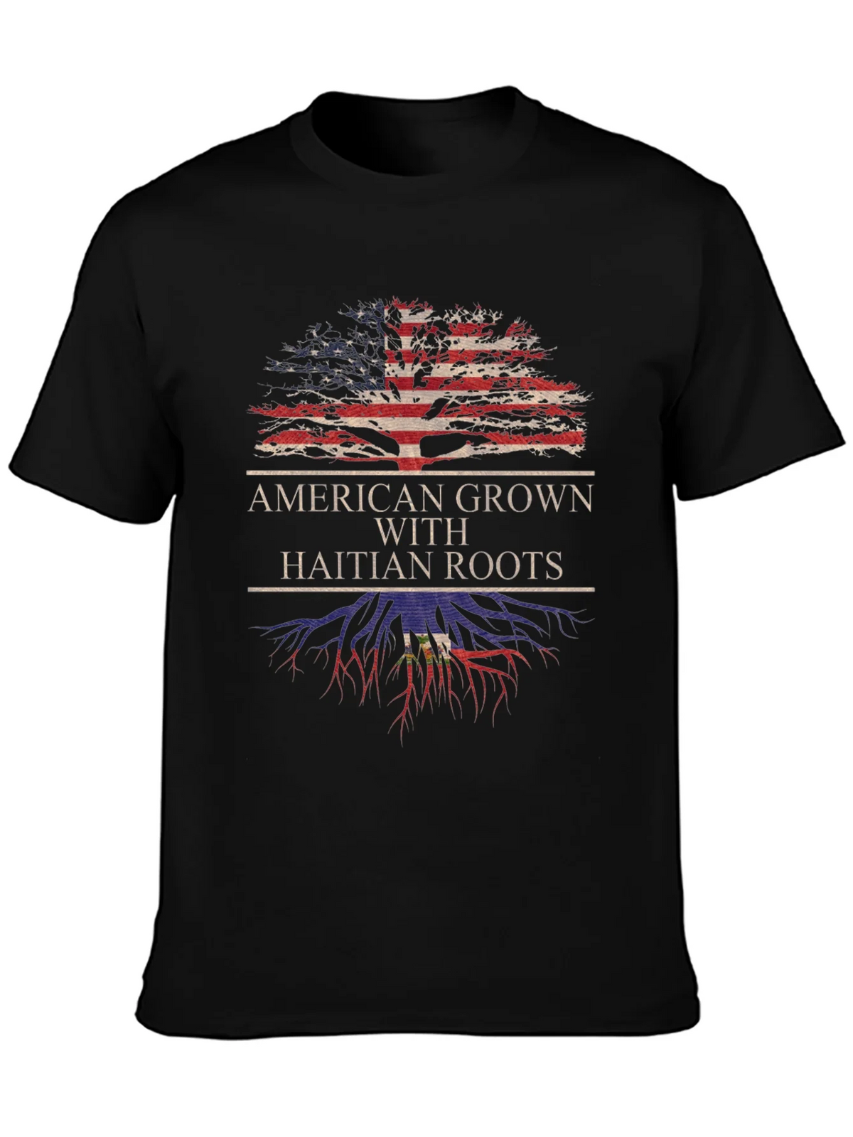 American Grown with Haitian Roots T-Shirt product image 3