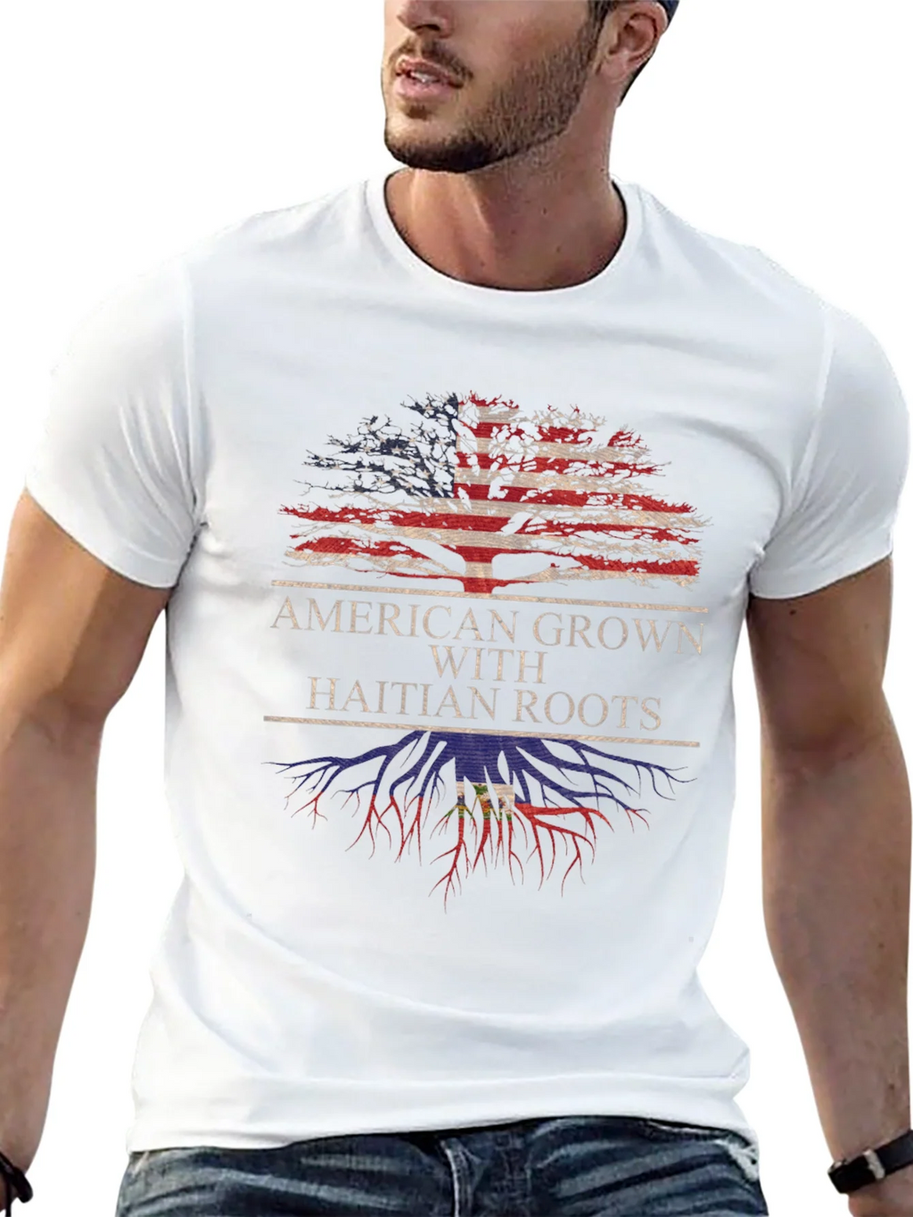 American Grown with Haitian Roots T-Shirt product image 12